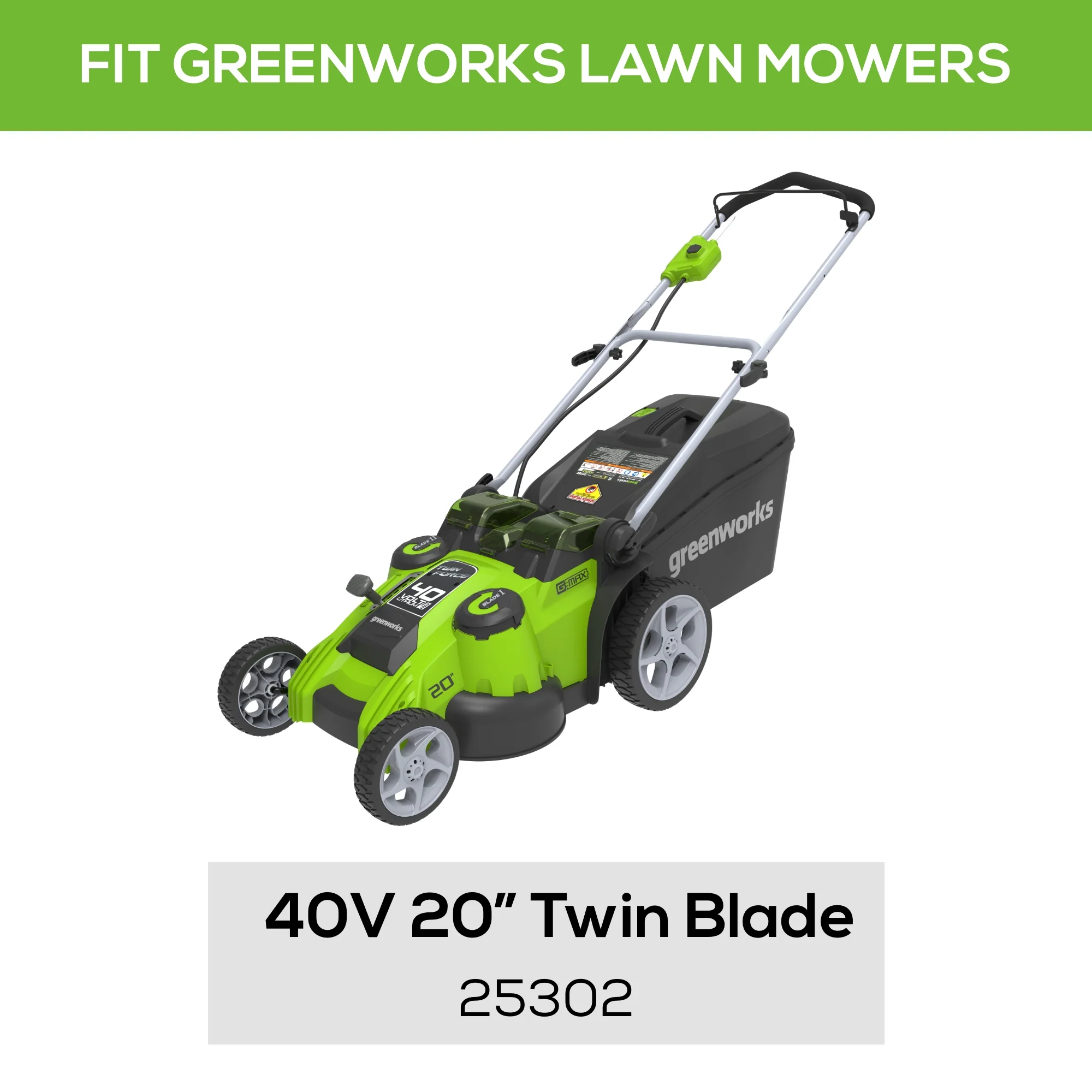 10" Replacement Lawn Mower Dual Blades for 25302 - Image 3