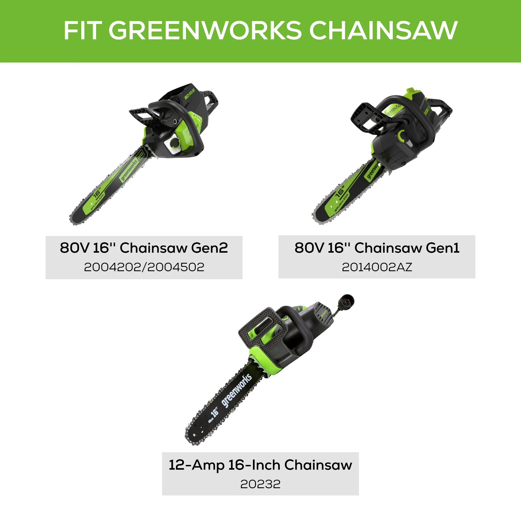 16" Replacement Chainsaw Bar & Chain Combo w/ 3/8" Pitch, .050" Chain Gauge & 56 DL - Image 2