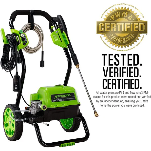 2000 PSI 1.1 GPM Cold Water Electric Pressure Washer (Black Frame) - Image 3