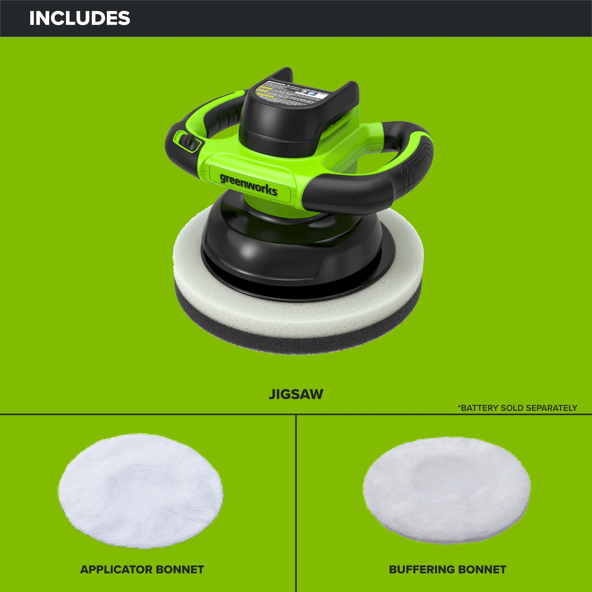 24V 10" Cordless Battery Buffer and Polisher (Tool Only) - Image 3