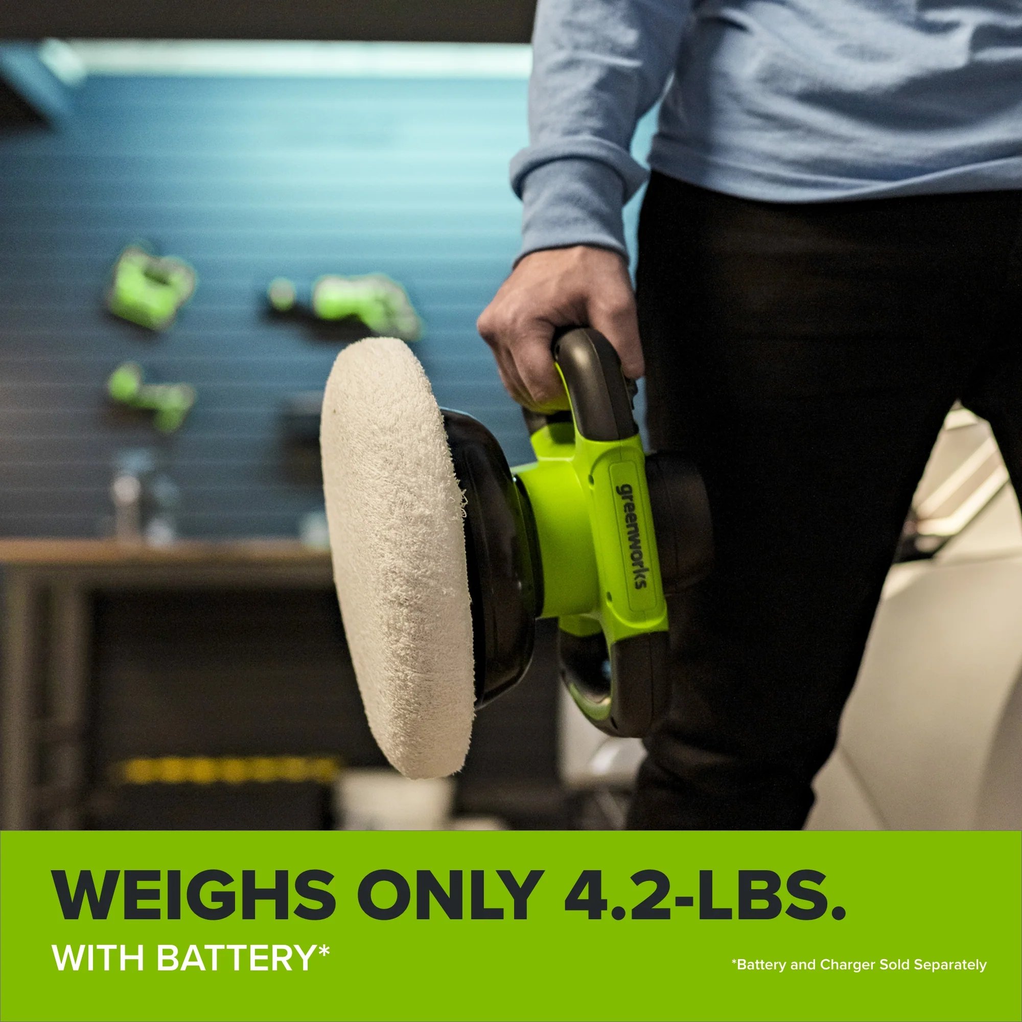 24V 10" Cordless Battery Buffer and Polisher (Tool Only) - Image 8