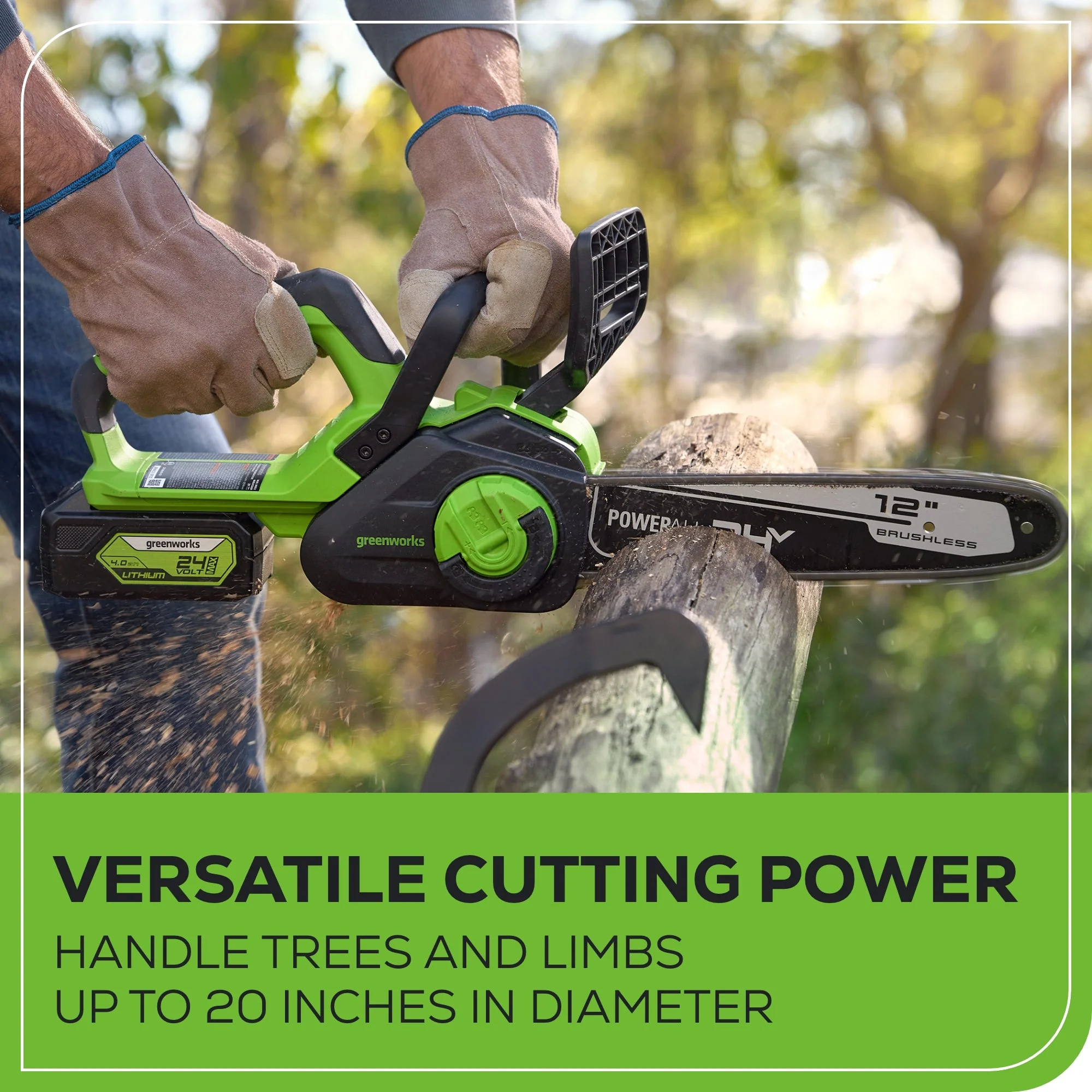 24V 12" Cordless Battery Chainsaw (Tool Only) - Image 6