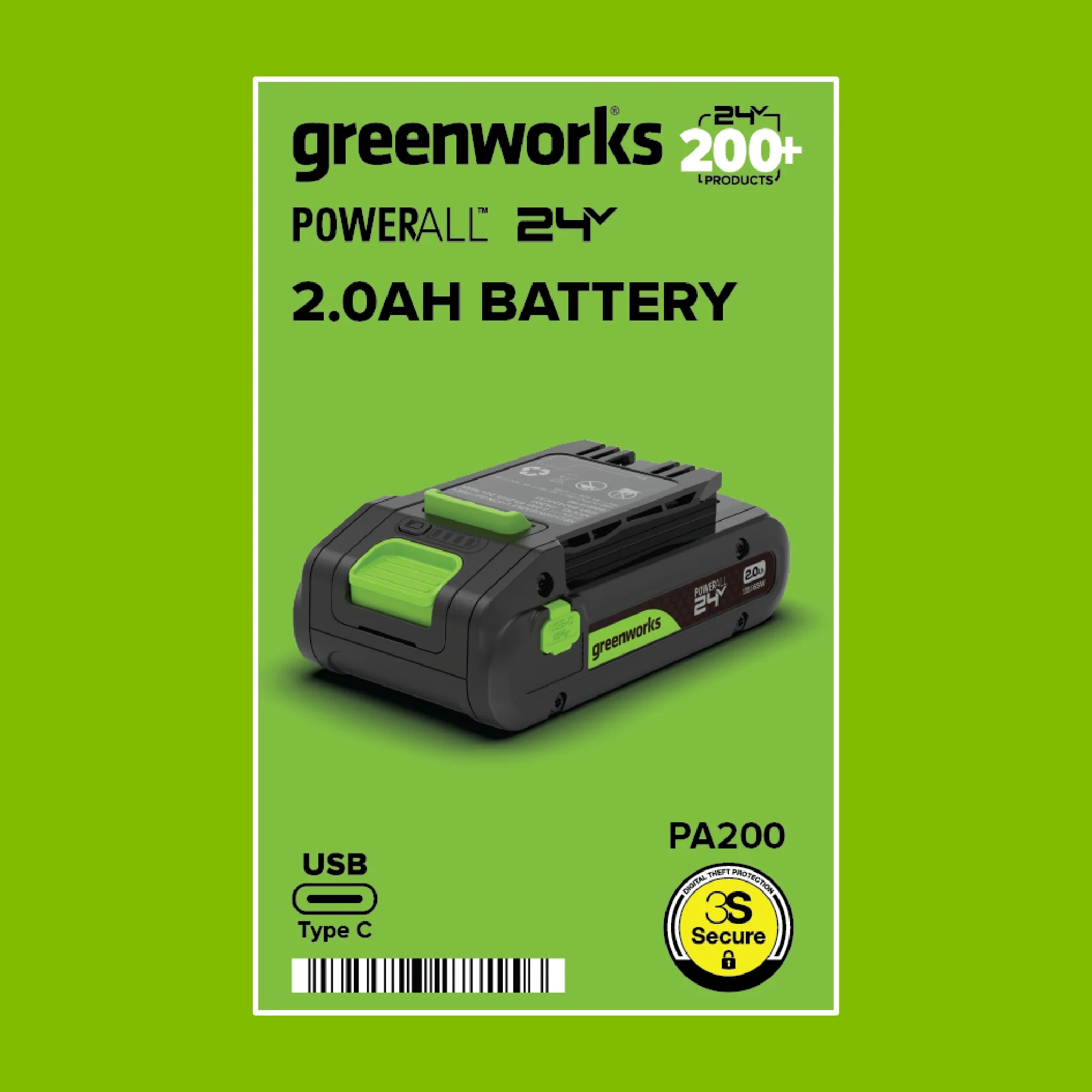 24V PowerAll High Power 2.0 Ah Battery with Bi-Directional 65W USB-C Charging Port - Image 7