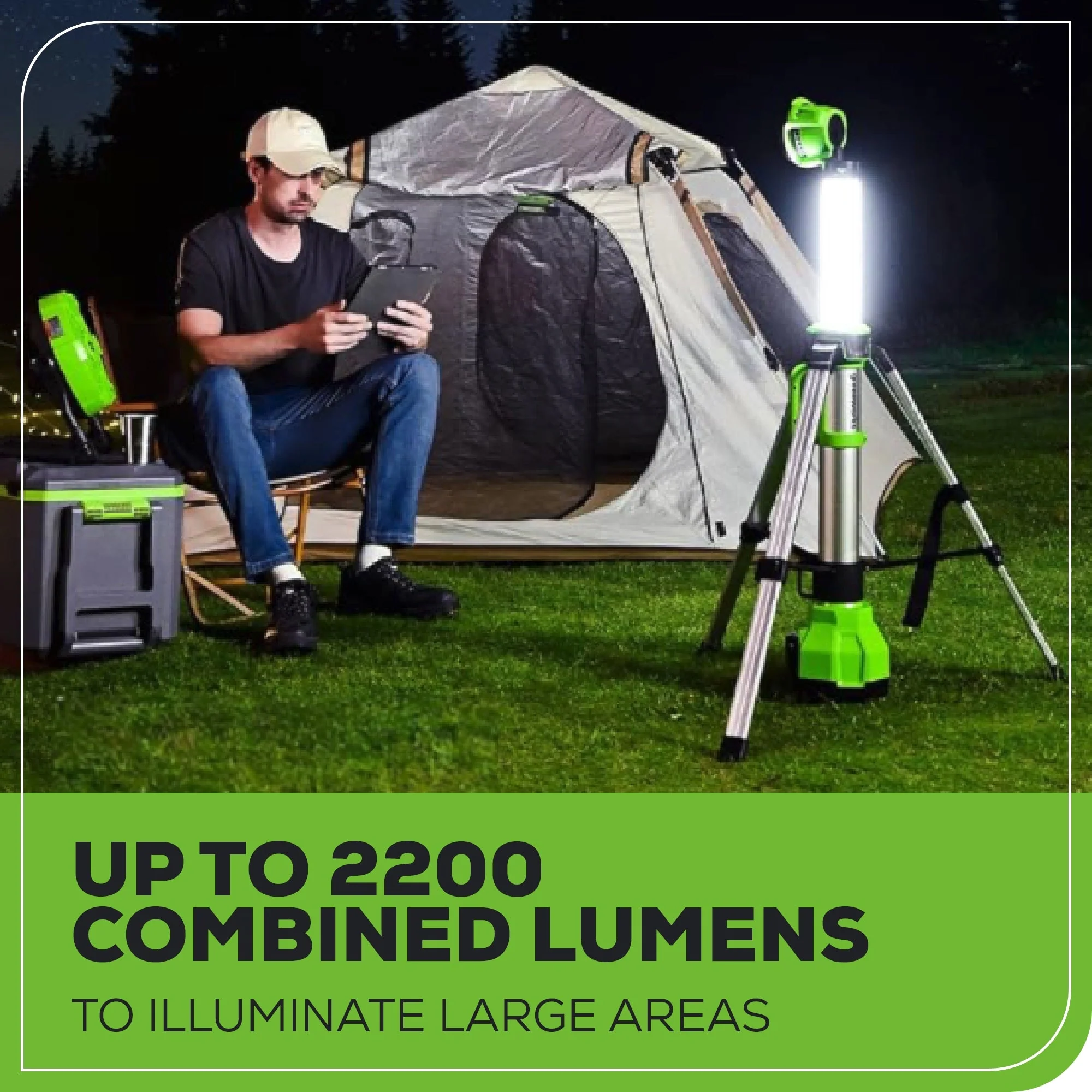 24V Cordless Battery 2-in-1 Standing Light (Tool Only) - Image 4
