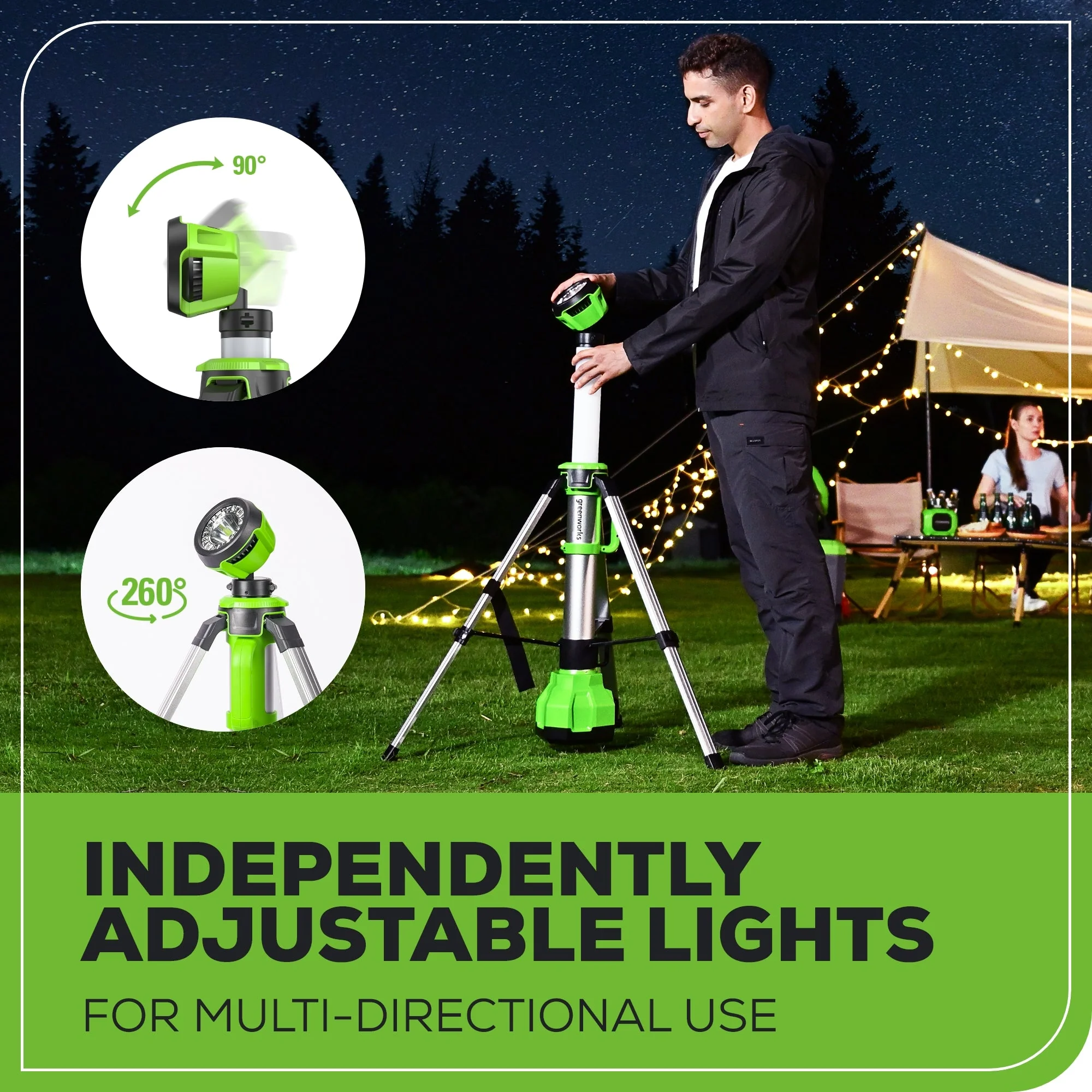 24V Cordless Battery 2-in-1 Standing Light (Tool Only) - Image 5