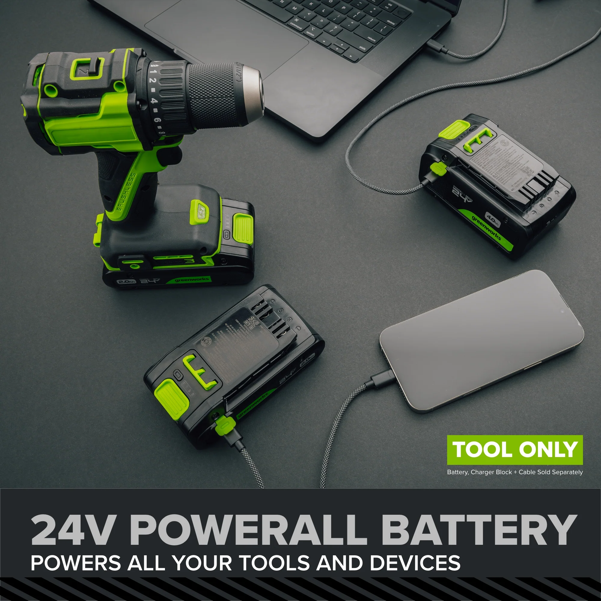 24V PowerAll Pro 1,430 ft-lb Breakaway Torque 1/2" Impact Wrench, Tool Only - Image 17