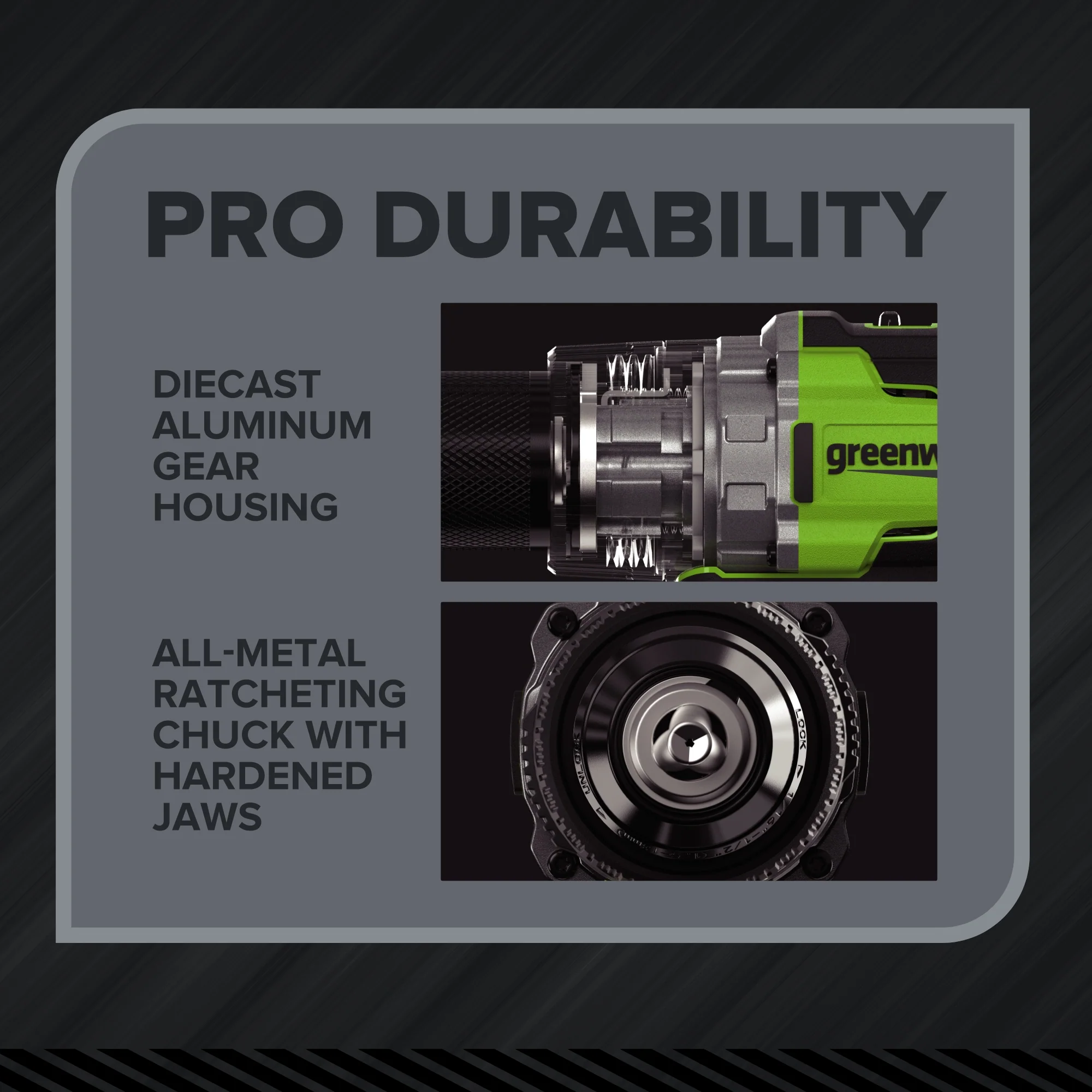 24V PowerAll Pro 850 in-lb 1/2" Hammer Drill, with 2.0 Ah USB-C Battery, 30W Charger, Belt Clip, and Auxiliary Handle - Image 9