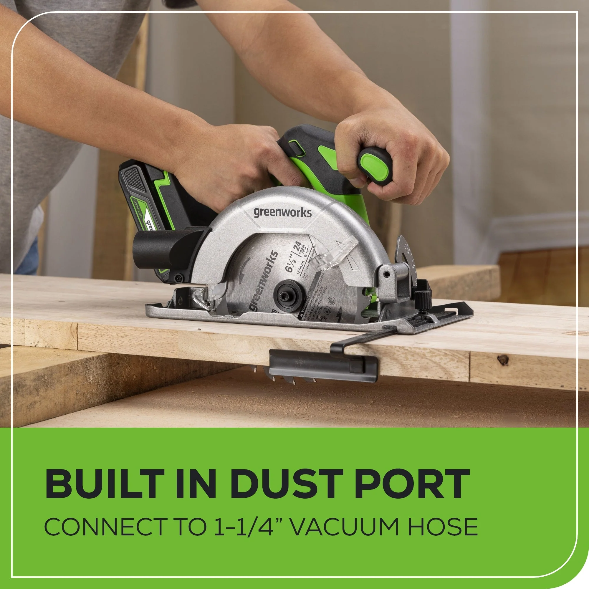 24V 6.5" Cordless Battery Brushless Circular Saw (Tool Only) - Image 5