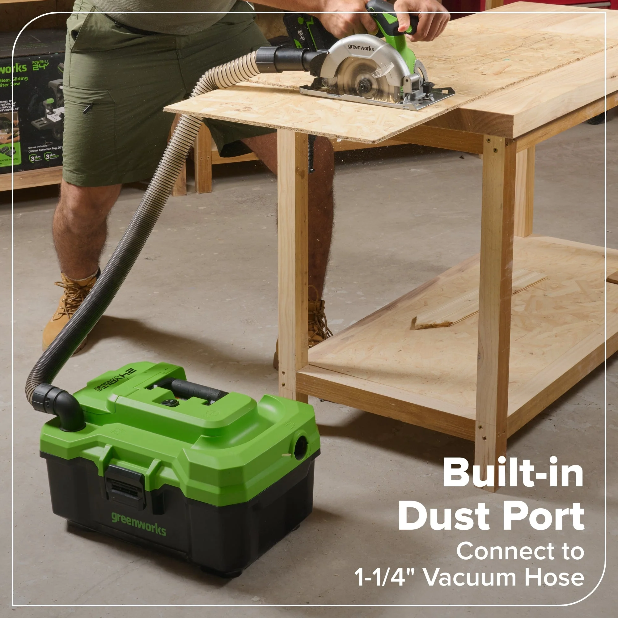 24V Brushless 1/2" 400 in/lbs Drill / Driver and 6.5" Circular Saw Combo Kit w/ (2) 2.0Ah USB-C Batteries and 65W USB-C Fast Charger - Image 11