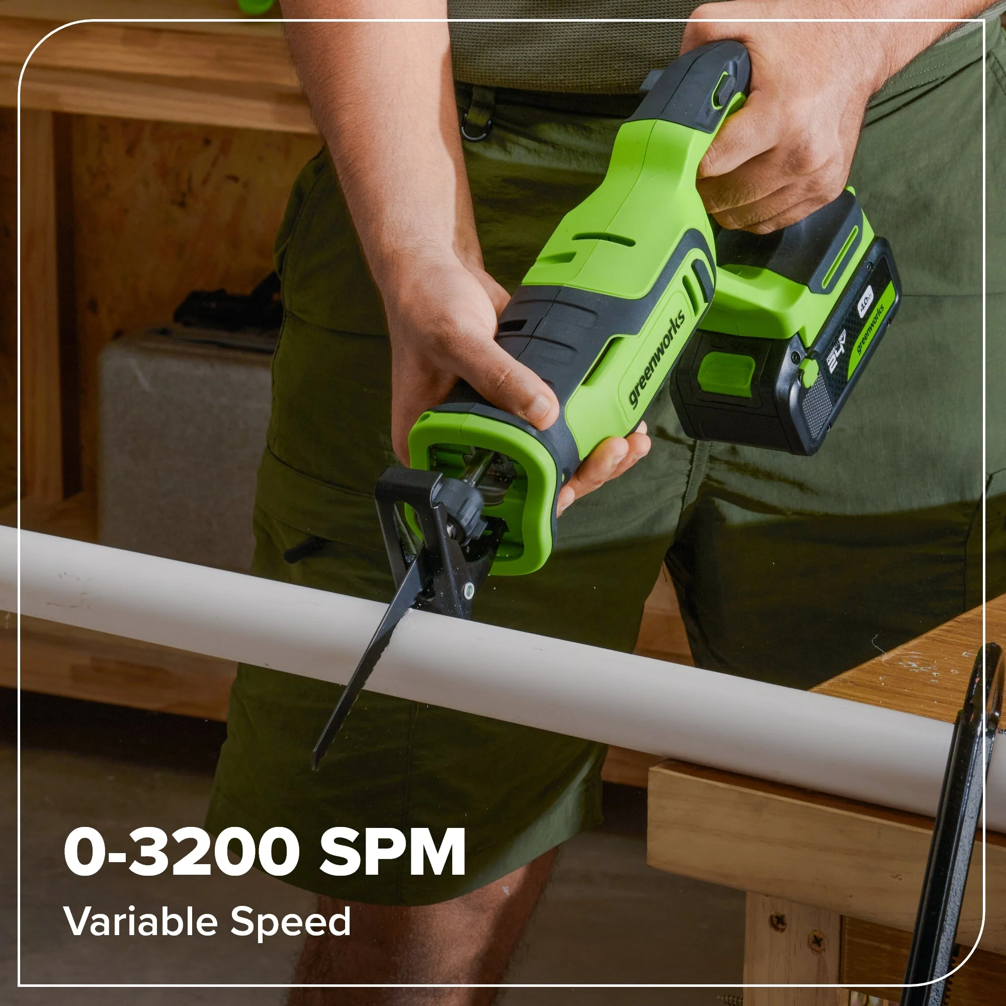24V Brushless Power Tool 10PC Combo Kit: (2) 4.0 Ah and (1) 2.0 Ah USB-C Batteries and Charger - Image 21