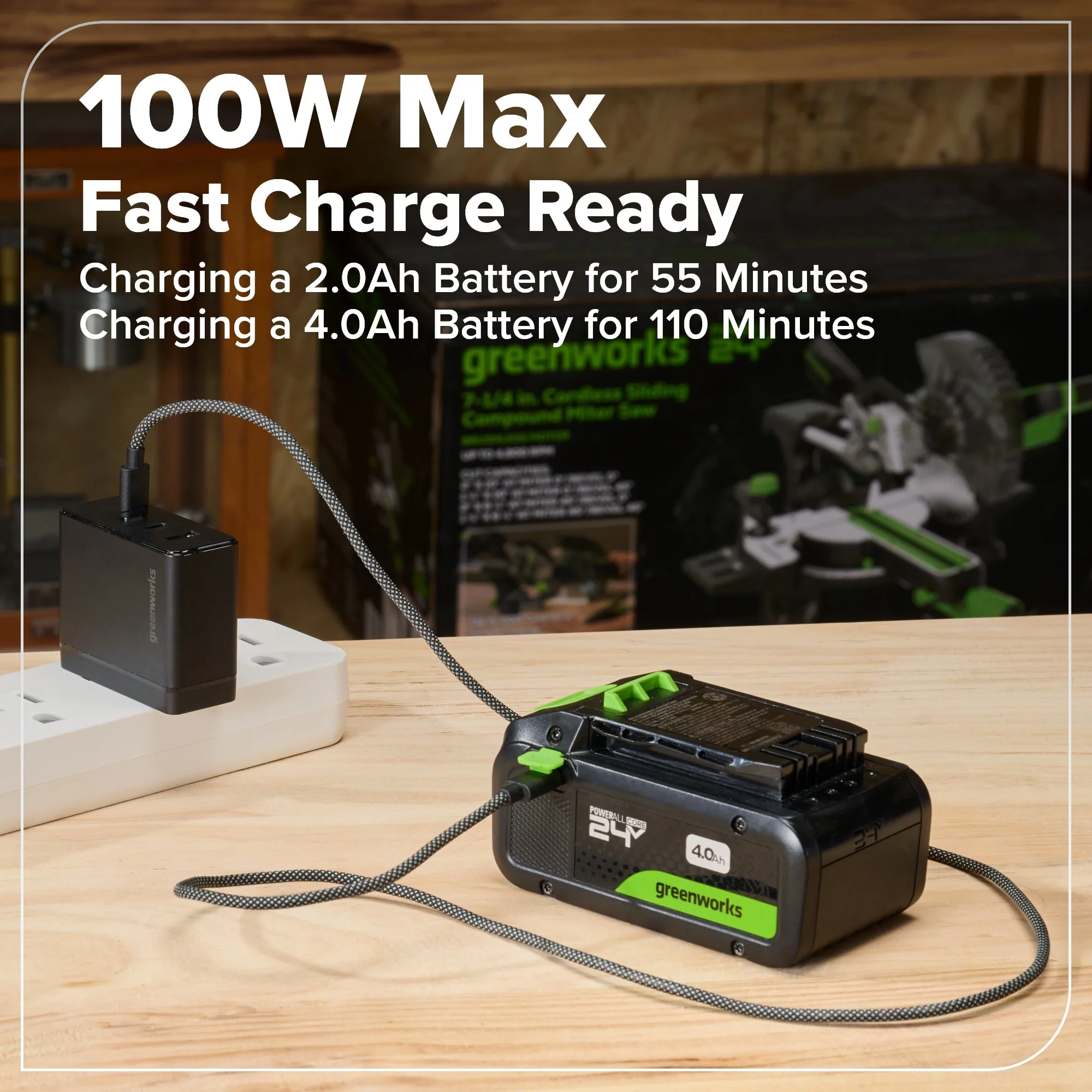 24V Brushless Power Tool 10PC Combo Kit: (2) 4.0 Ah and (1) 2.0 Ah USB-C Batteries and Charger - Image 35
