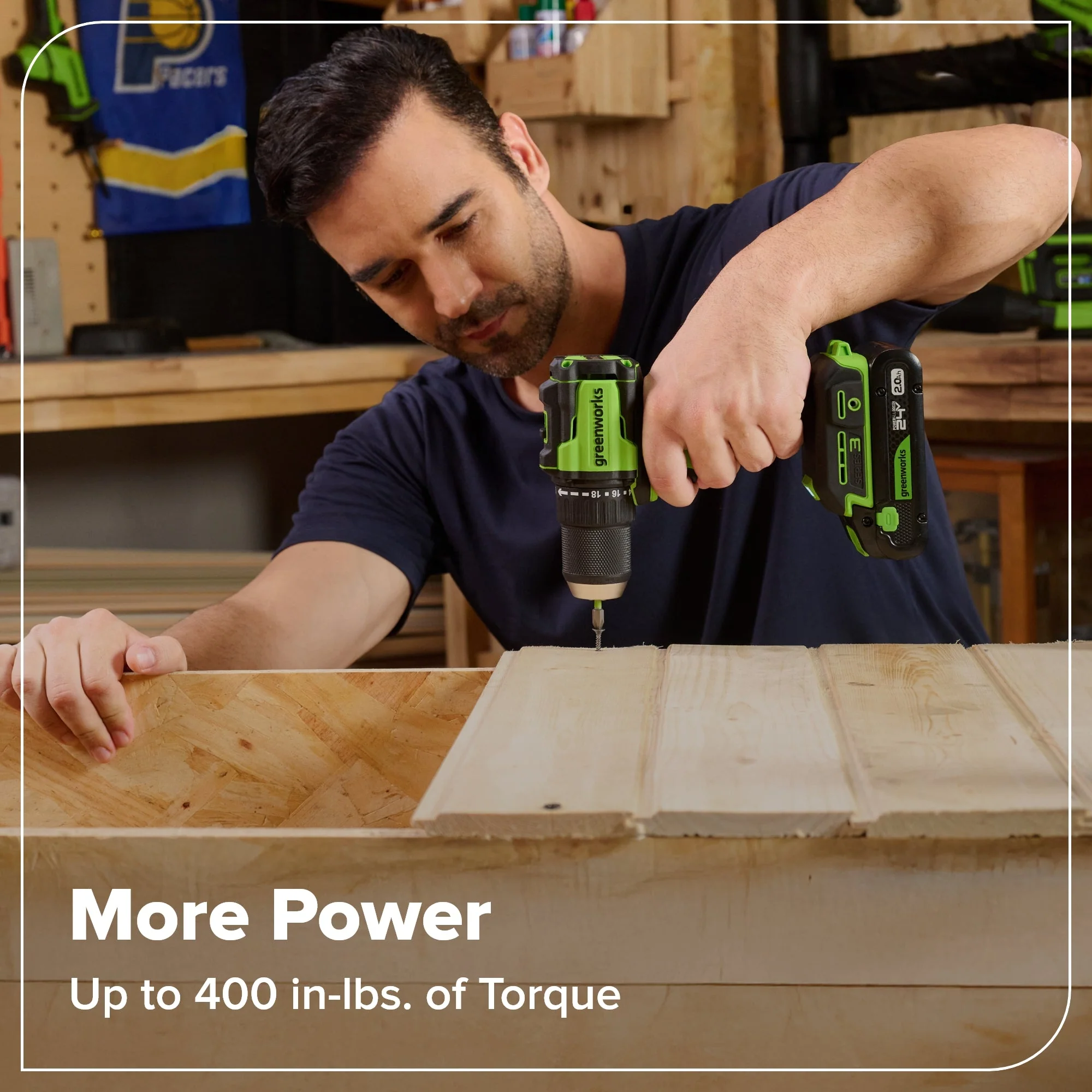 24V Brushless Power Tool 5PC Combo Kit, (1) 4.0 Ah and (1) 2.0 Ah USB-C Batteries and Charger - Image 9