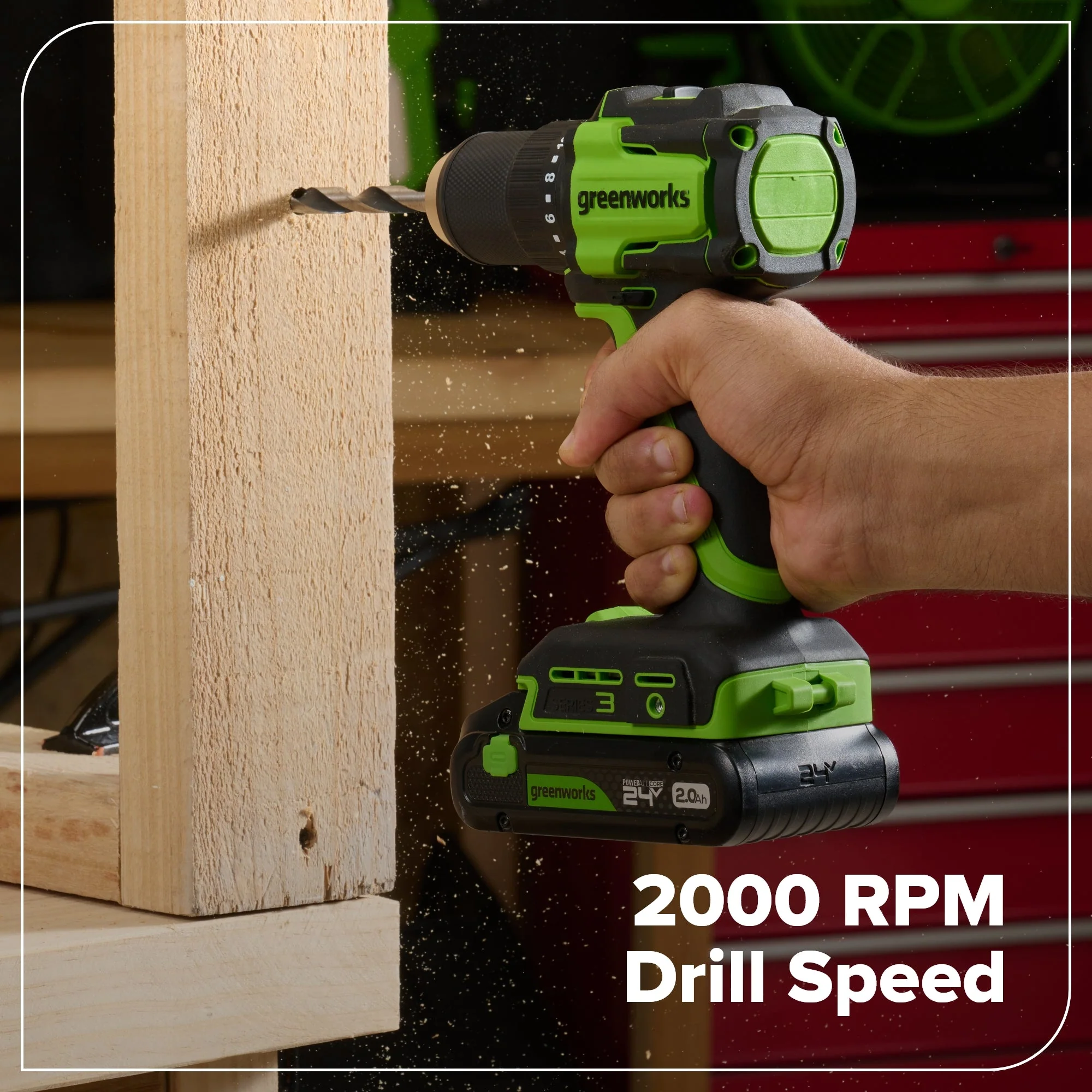 24V Brushless Power Tool 6PC Combo Kit w/ (1) 4.0Ah & (1) 2.0Ah USB-C Batteries and Charger - Image 12