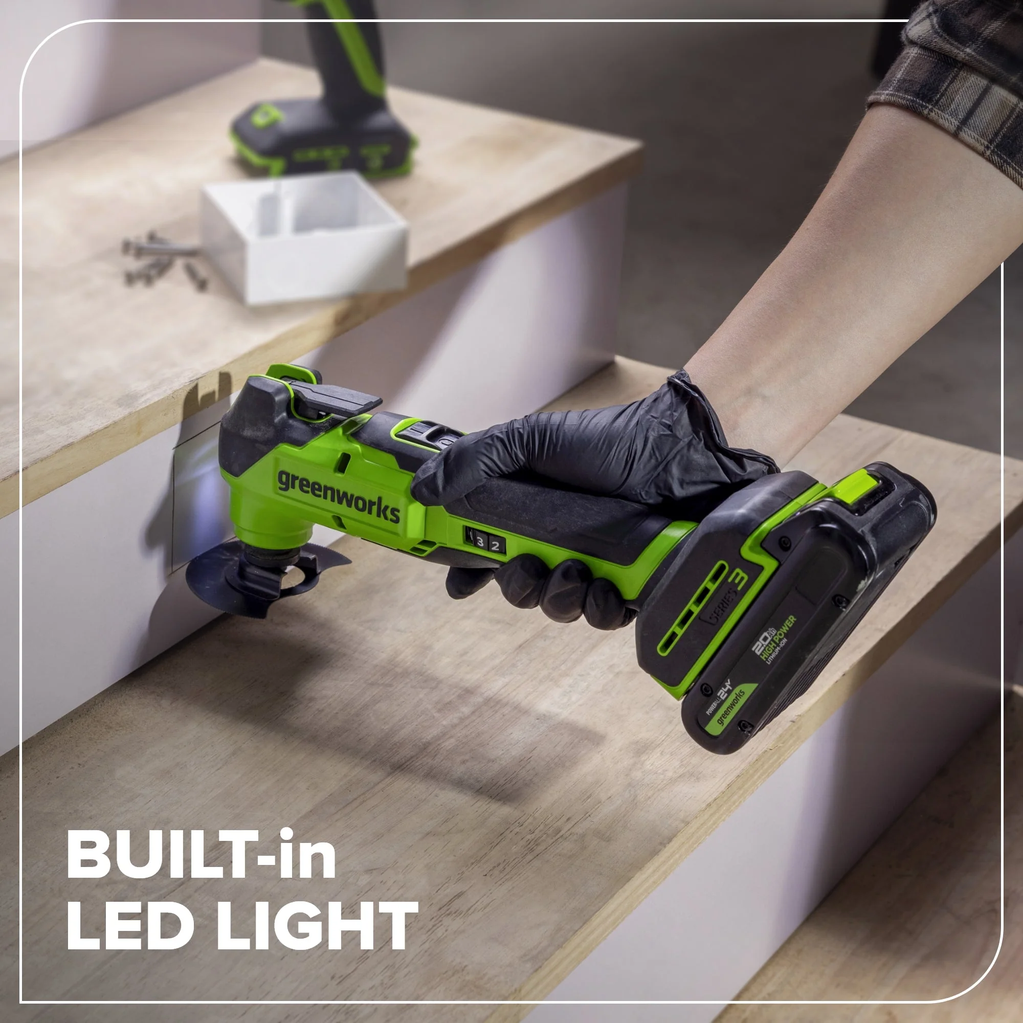 24V Brushless Power Tool 6PC Combo Kit w/ (1) 4.0Ah & (1) 2.0Ah USB-C Batteries and Charger - Image 22