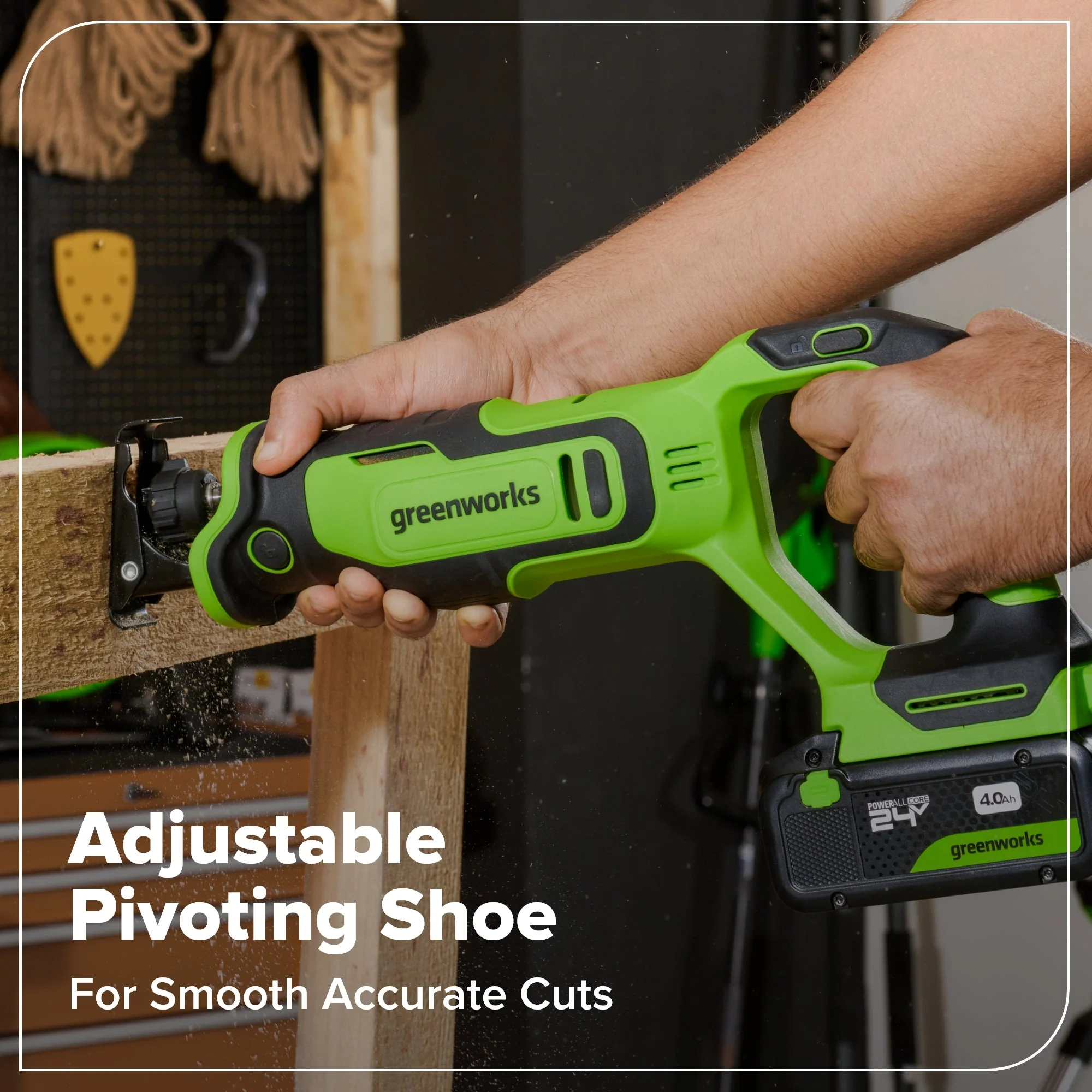 24V Brushless Power Tool 6PC Combo Kit w/ (1) 4.0Ah & (1) 2.0Ah USB-C Batteries and Charger - Image 27