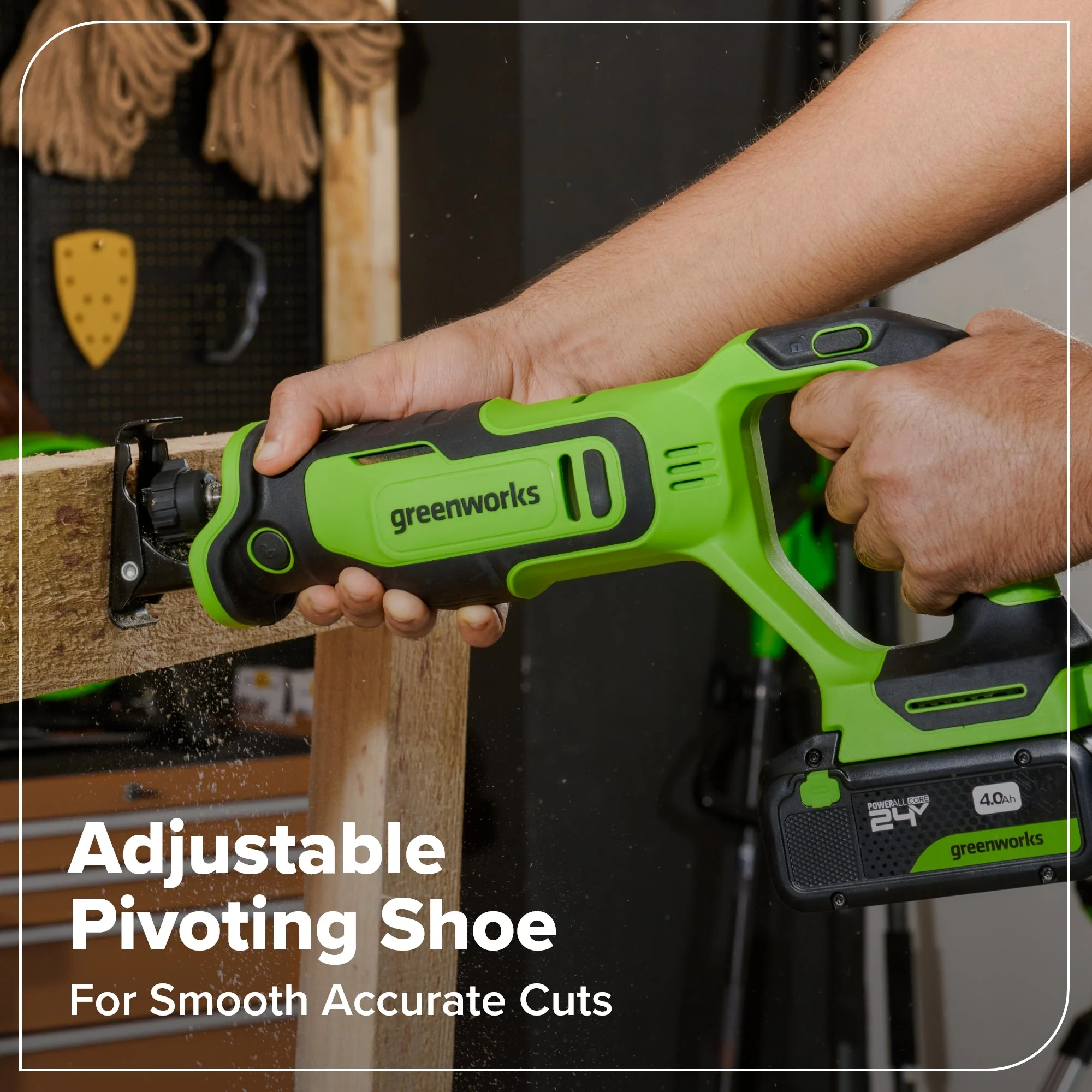 24V Brushless Power Tool 8PC Combo Kit: (2) 4.0 Ah and (1) 2.0 Ah USB-C Batteries and Charger - Image 15