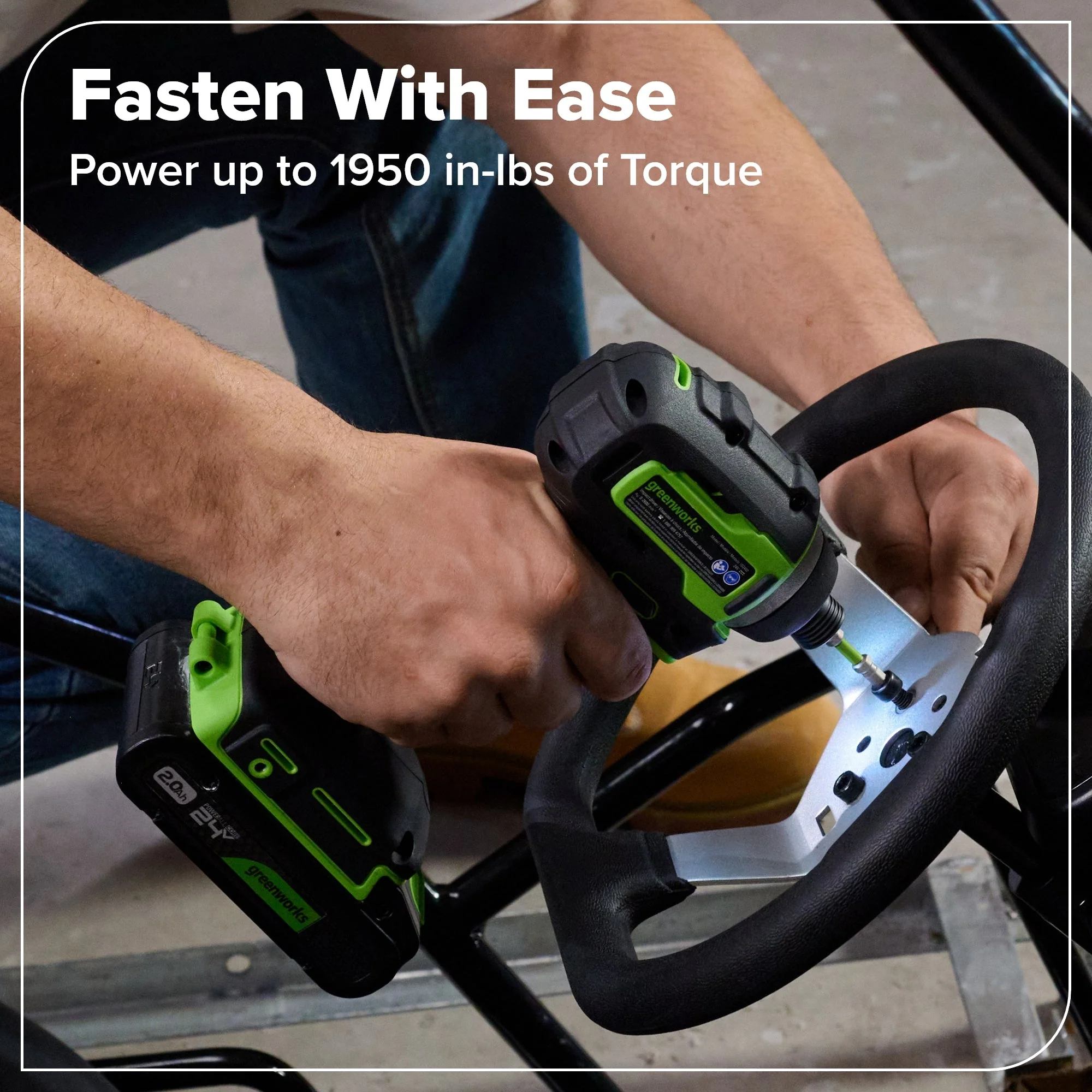 24V Brushless Power Tool 8PC Combo Kit: (2) 4.0 Ah and (1) 2.0 Ah USB-C Batteries and Charger - Image 26