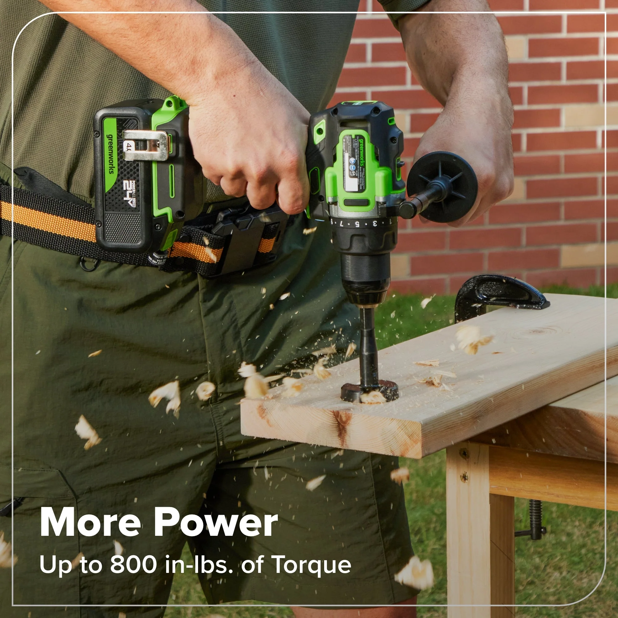 24V Cordless Battery 1/2" 800 in/lbs Drill Driver: 4.0 Ah USB-C Battery and 65W USB-C Fast Charger - Image 6