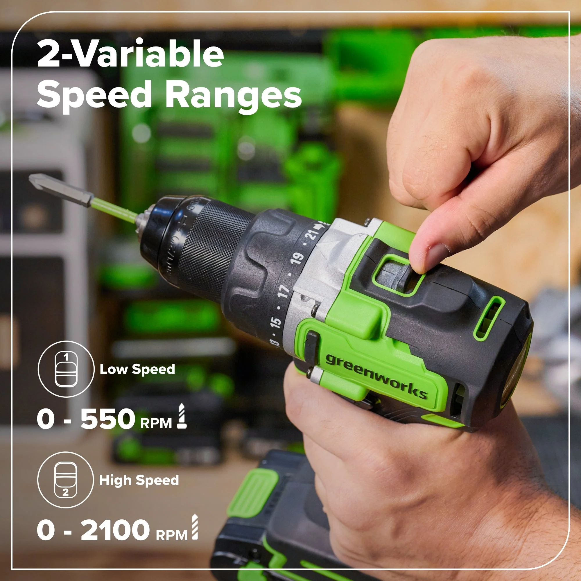 24V Cordless Battery 1/2" 800 in/lbs Drill Driver: 4.0 Ah USB-C Battery and 65W USB-C Fast Charger - Image 8