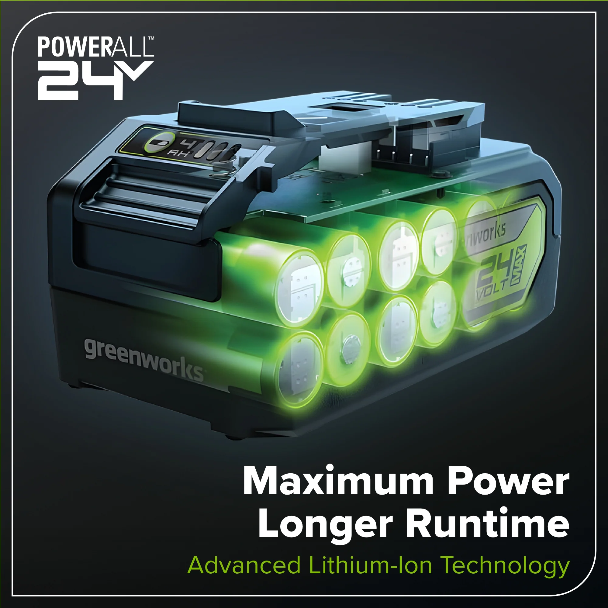 24V Cordless Battery 1/2" 400 in-lbs Drill / Driver: 2.0 Ah Batteries and Charger - Image 6