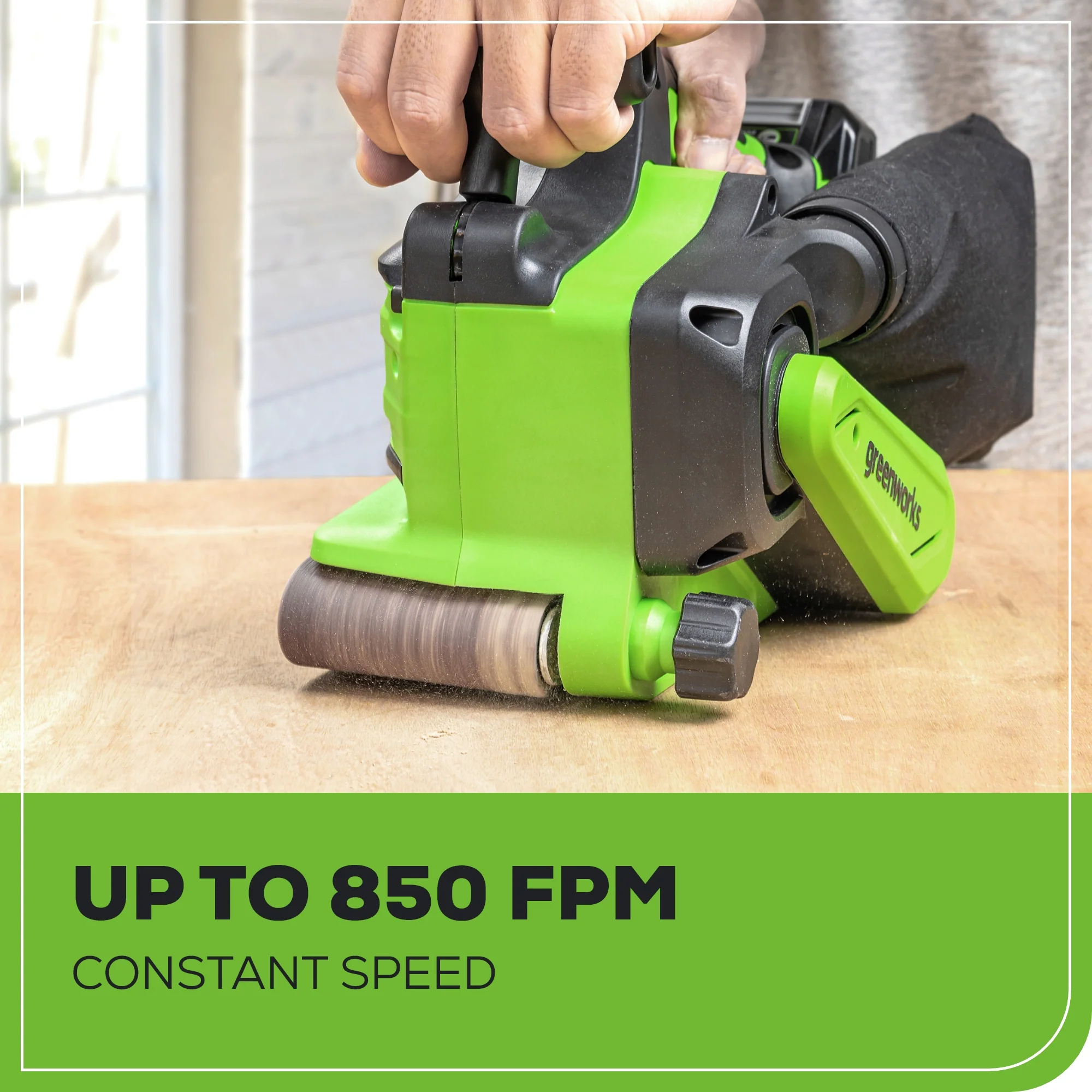 24V 3in x 18in Brushless Cordless Belt Sander and Dust Bag(Tool Only) - Image 5