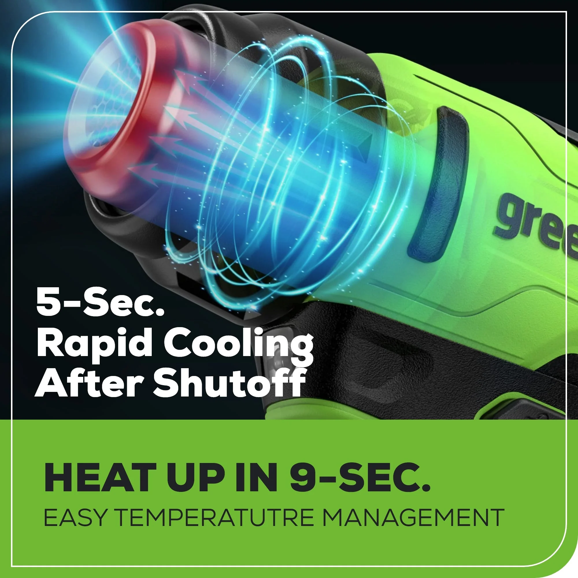 24V Cordless Battery Heat Gun: 4.0 Ah Battery and Charger - Image 5