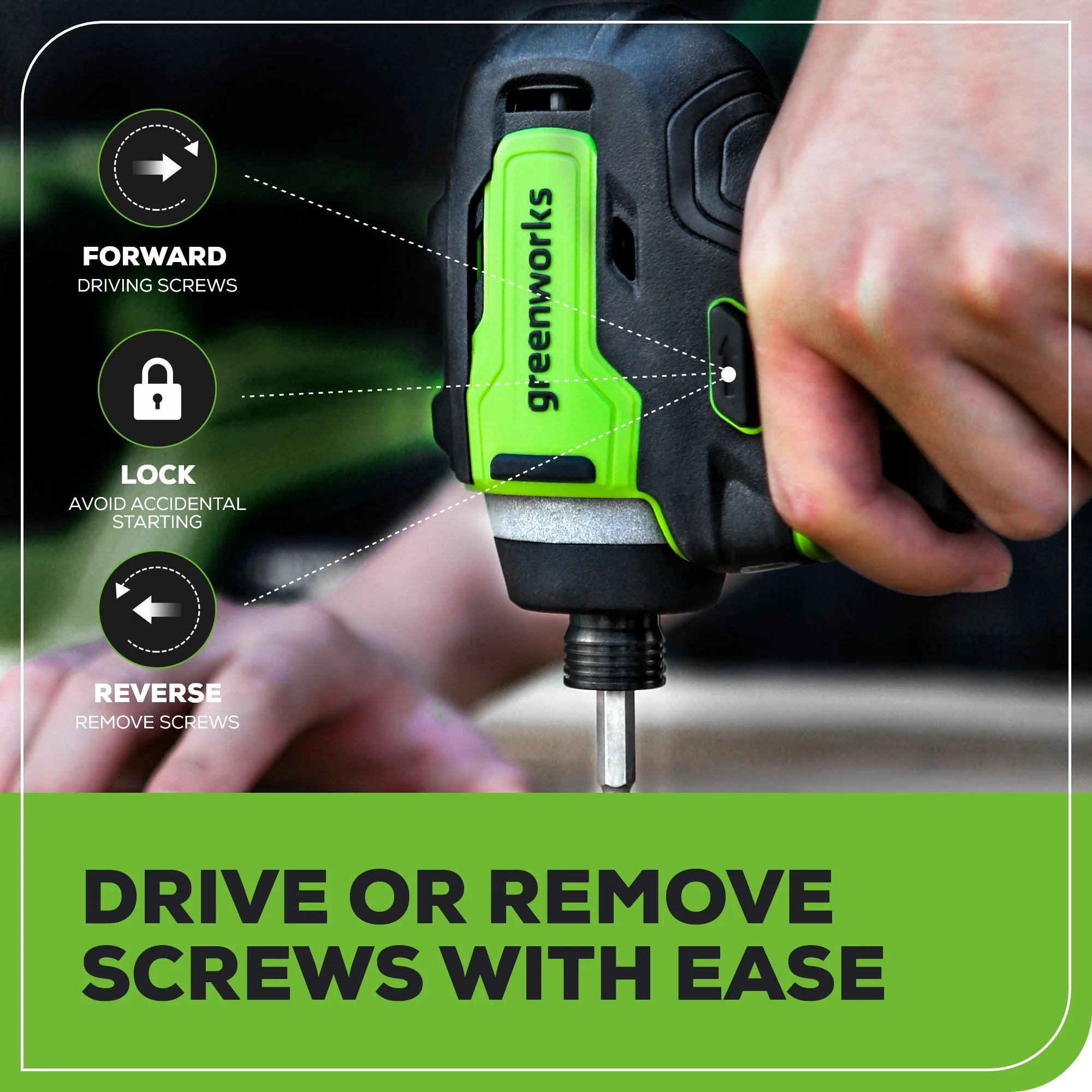 24V 1/4" 1950 in/lbs Brushless Impact Driver Kit: (2) 2.0 Ah Batteries, Charger, Bits and Tool Bag - Image 6