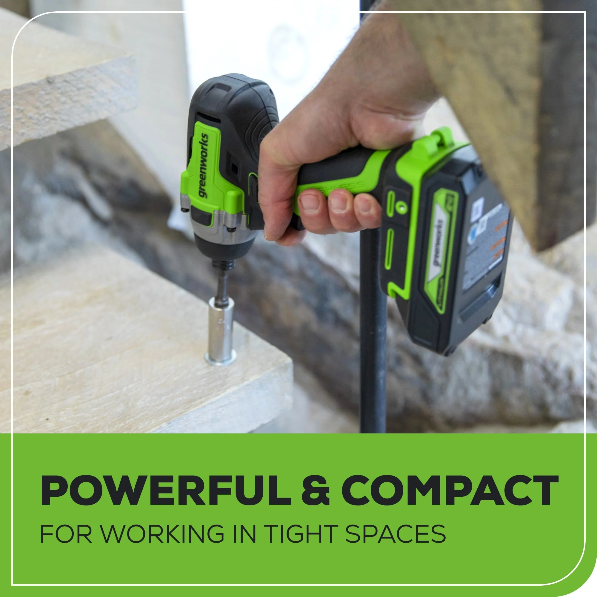 24V 1/4" 2650 in/lbs Brushless Impact Driver Kit: (2) 2.0 Ah USB Batteries, Dual-Port Charger and Bits - Image 9