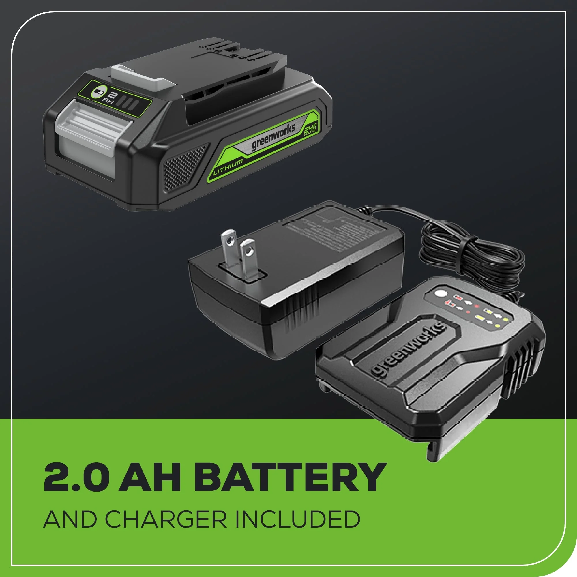 24V Cordless Battery 2-in-1 Work Light: 2.0 Ah Battery and Charger - Image 10