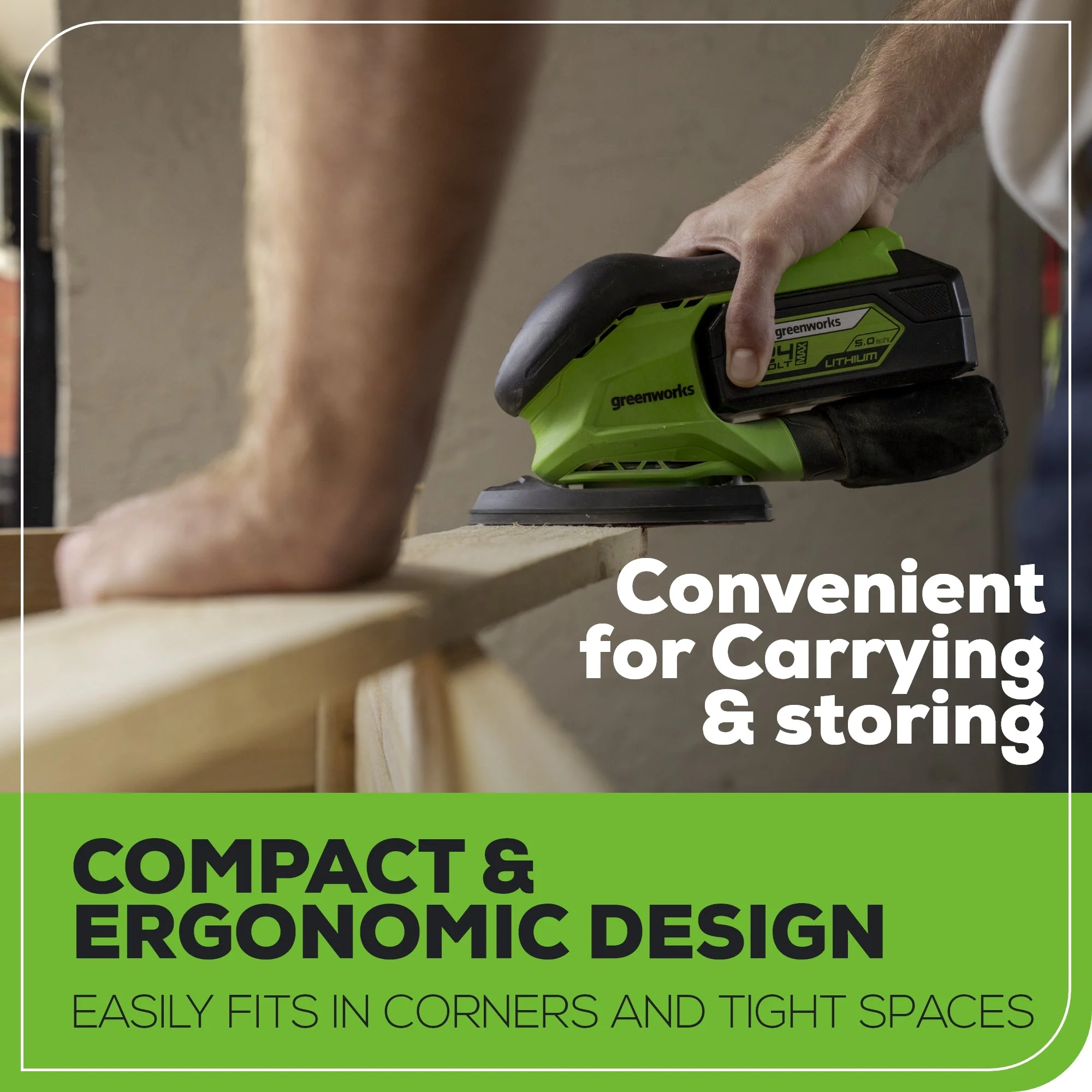 24V Cordless Battery Corner Finishing Sander (Tool Only) - Image 4