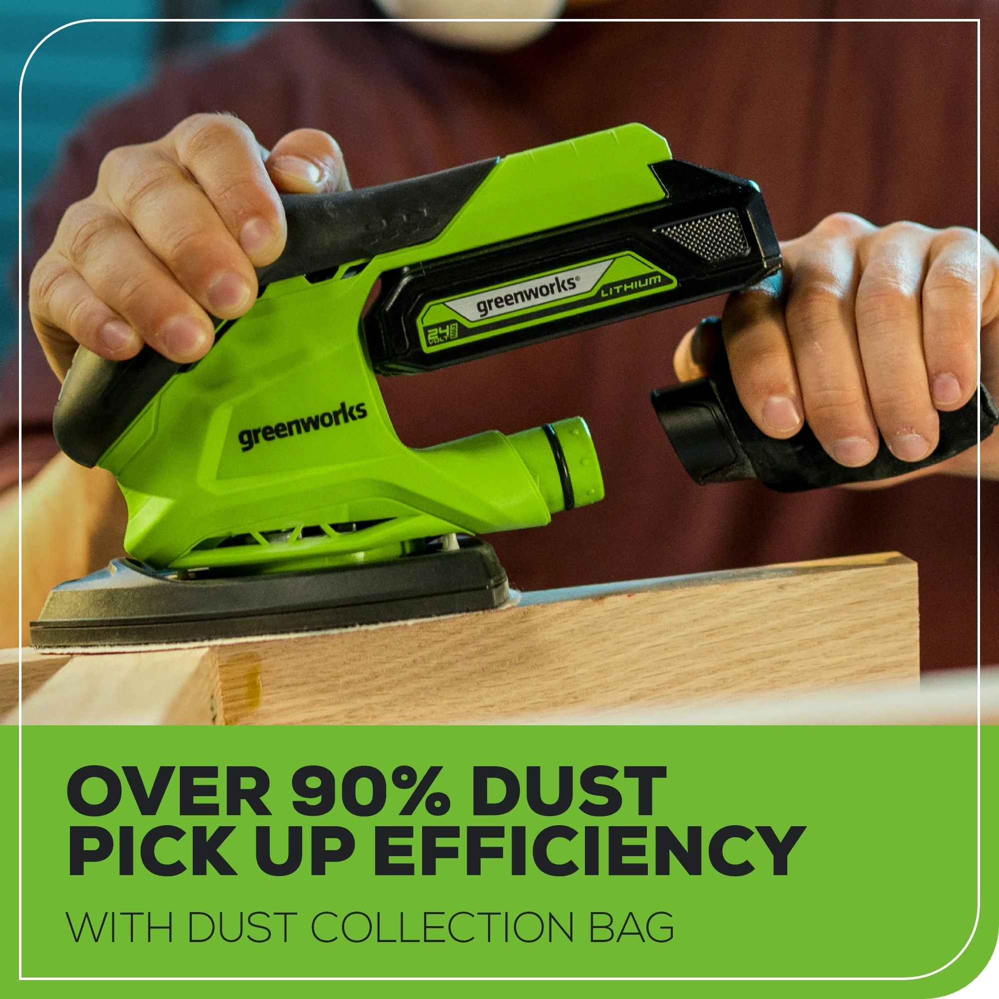 24V Cordless Battery Corner Finishing Sander (Tool Only) - Image 8