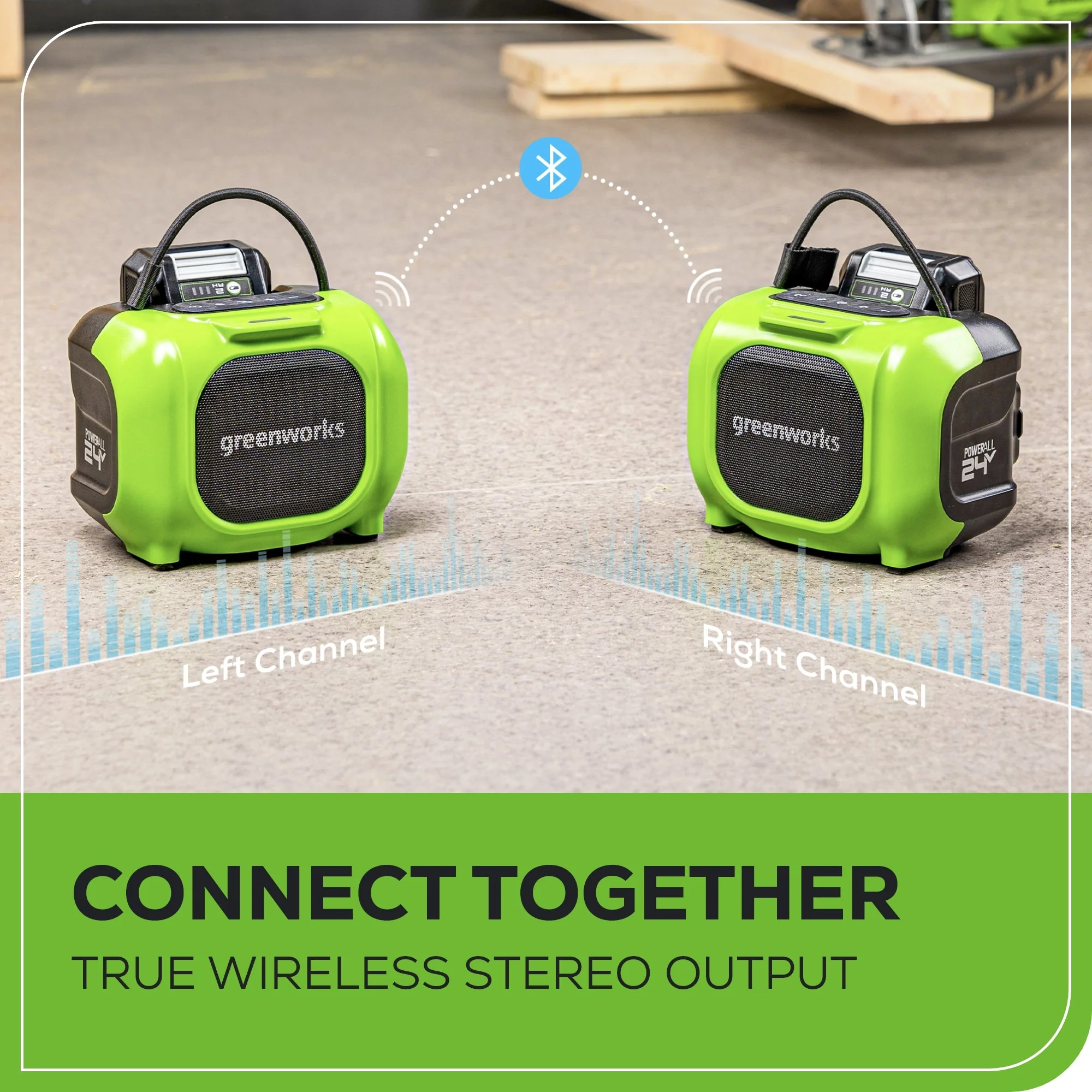 24V Cordless Battery Mini Bluetooth Speaker: 2.0 Ah Battery and Charger - Image 9