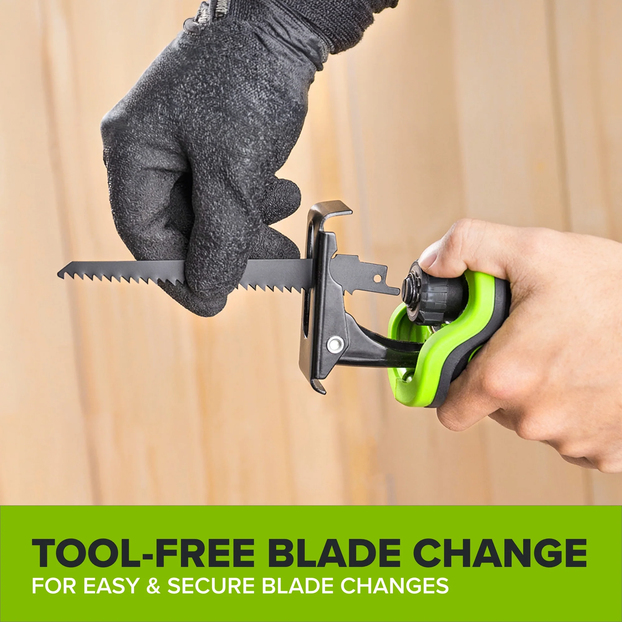 24V PowerAll 1-1/4" Reciprocating Saw with Blade, 2.0 Ah USB-C Battery and 30W USB-C Fast Charger,3,200 SPM - Image 7