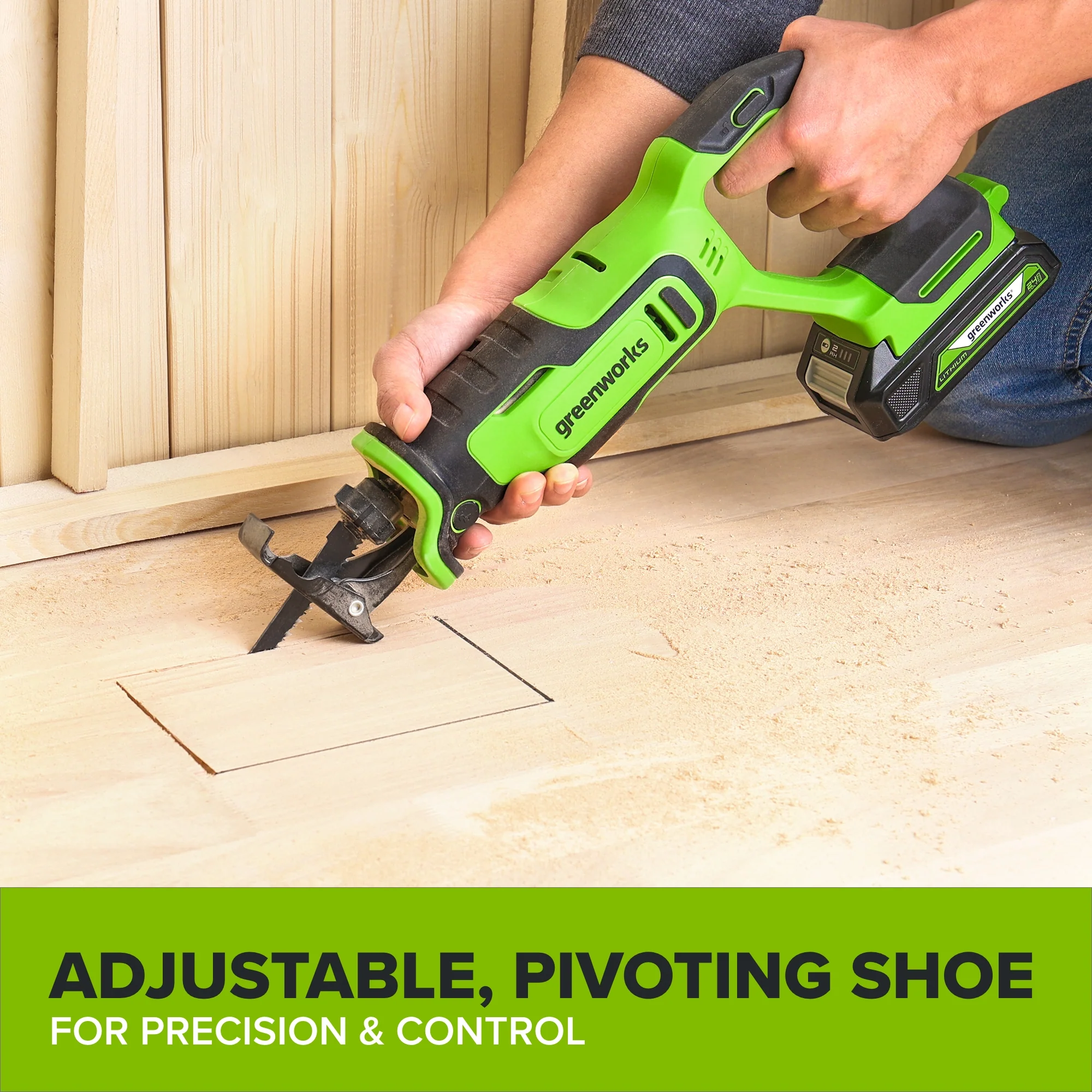 24V PowerAll 1-1/4" Reciprocating Saw with Blade, 2.0 Ah USB-C Battery and 30W USB-C Fast Charger,3,200 SPM - Image 8