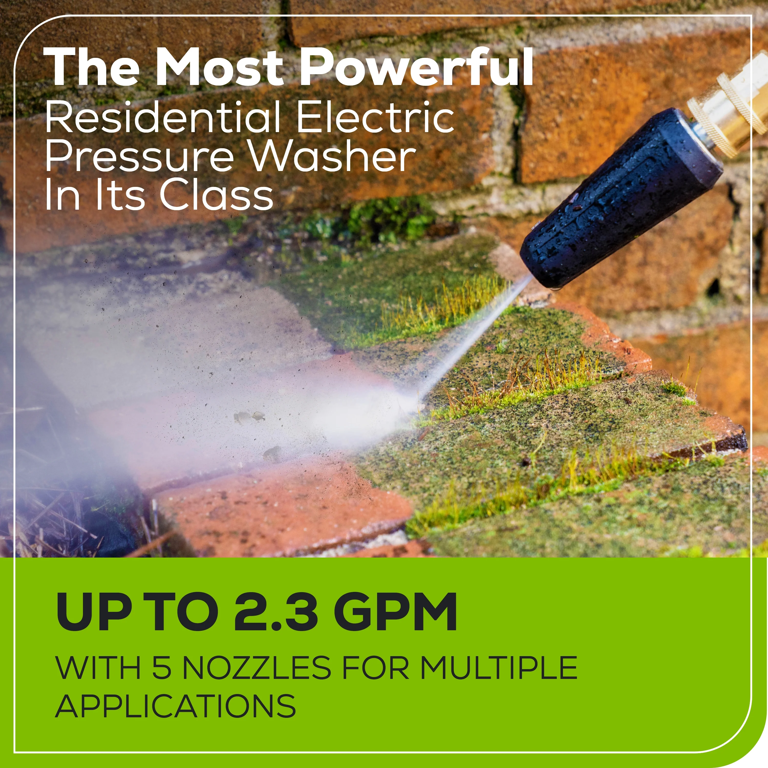 2700 PSI 2.3 GPM Cold Water Electric Pressure Washer - Image 4