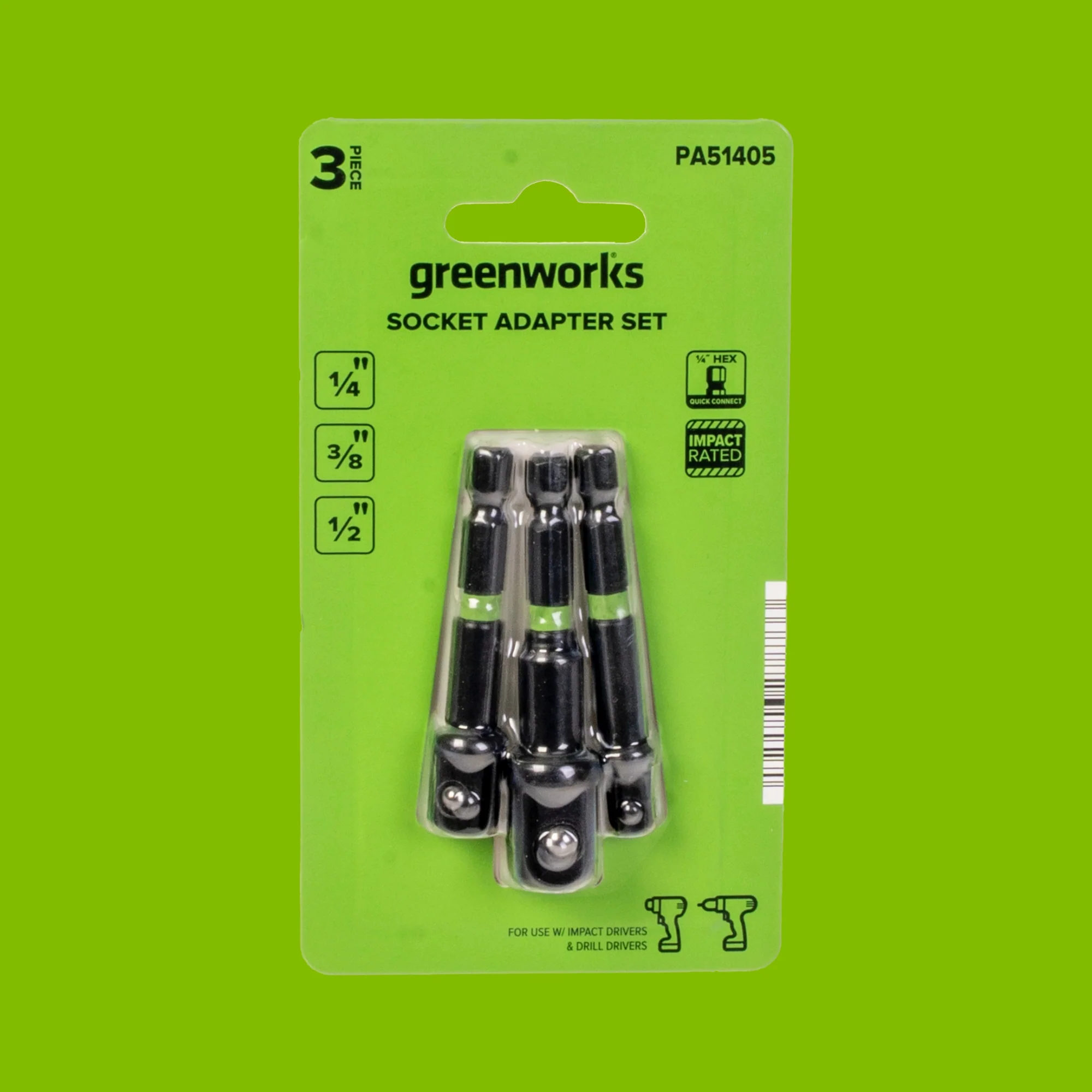 3-PC Impact-Rated Hex Shank Socket Driver Set - Image 5