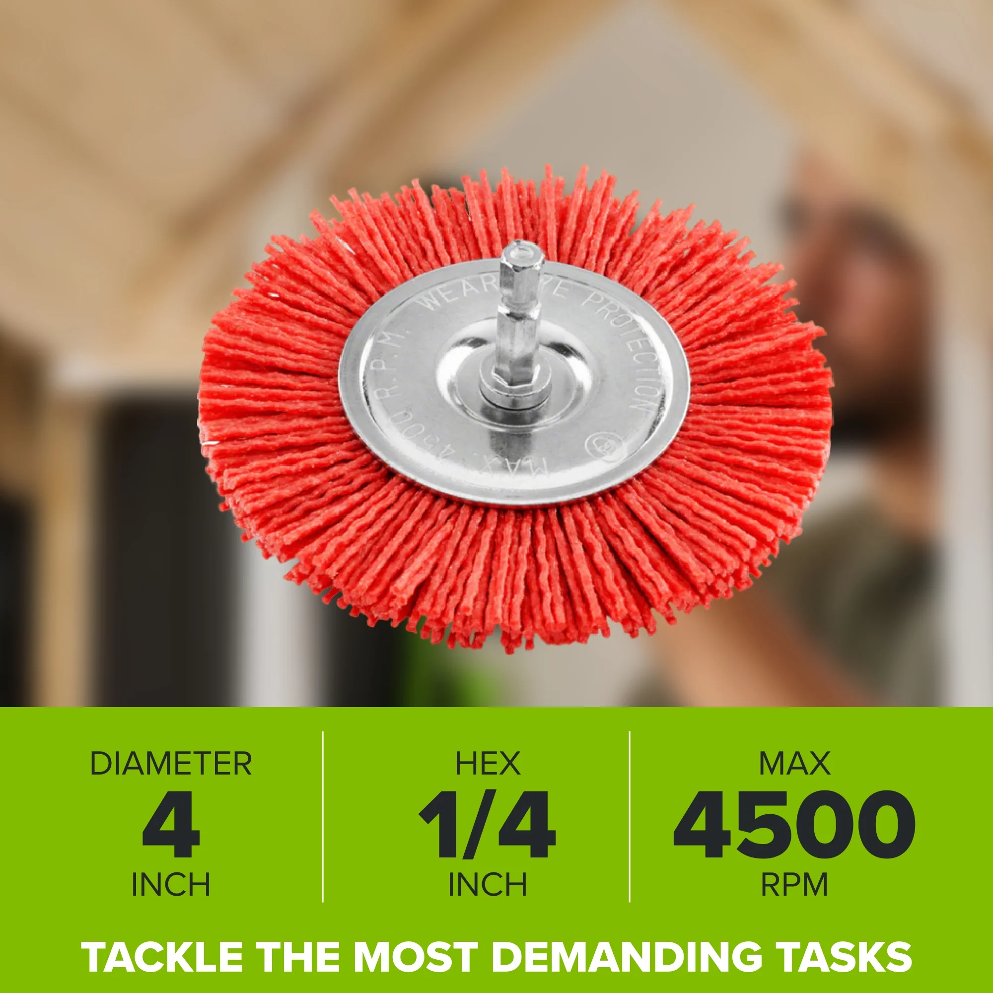 4" Nylon Wheel Brush - Image 2