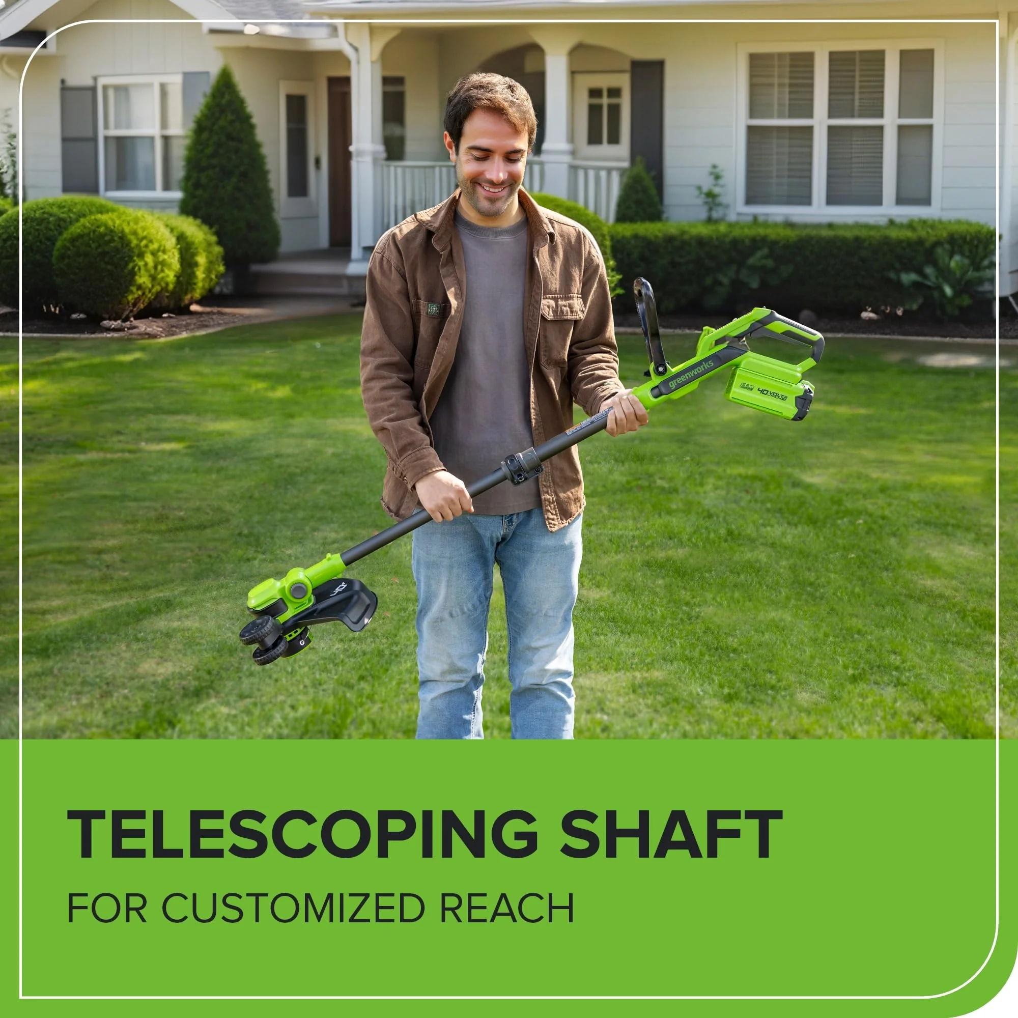 40V 13" Cordless Battery String Trimmer / Edger, 20PC Blades, (1)2.0 Ah Battery and (1)2A Charger - Image 6