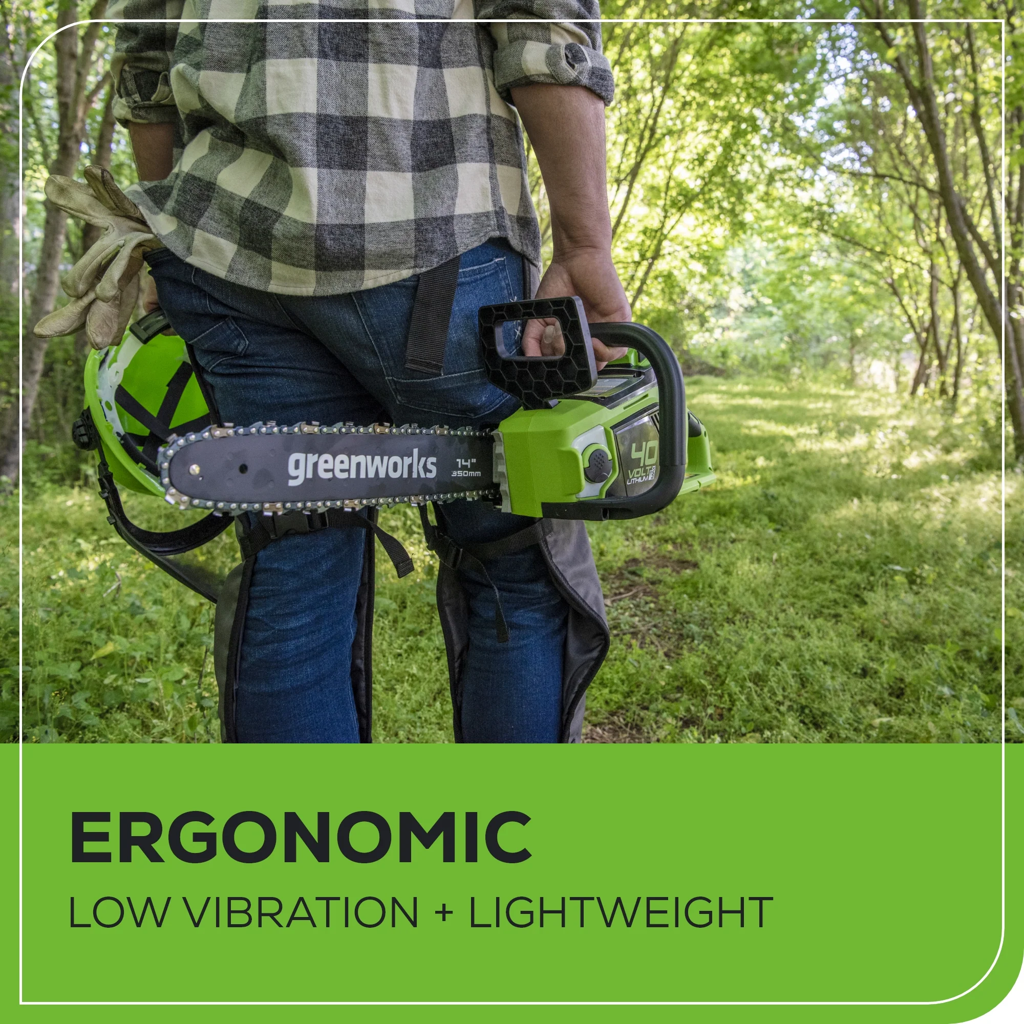 40V 14" Cordless Battery 1.5kW Chainsaw w/ 2.5 Ah Battery & Charger - Image 5