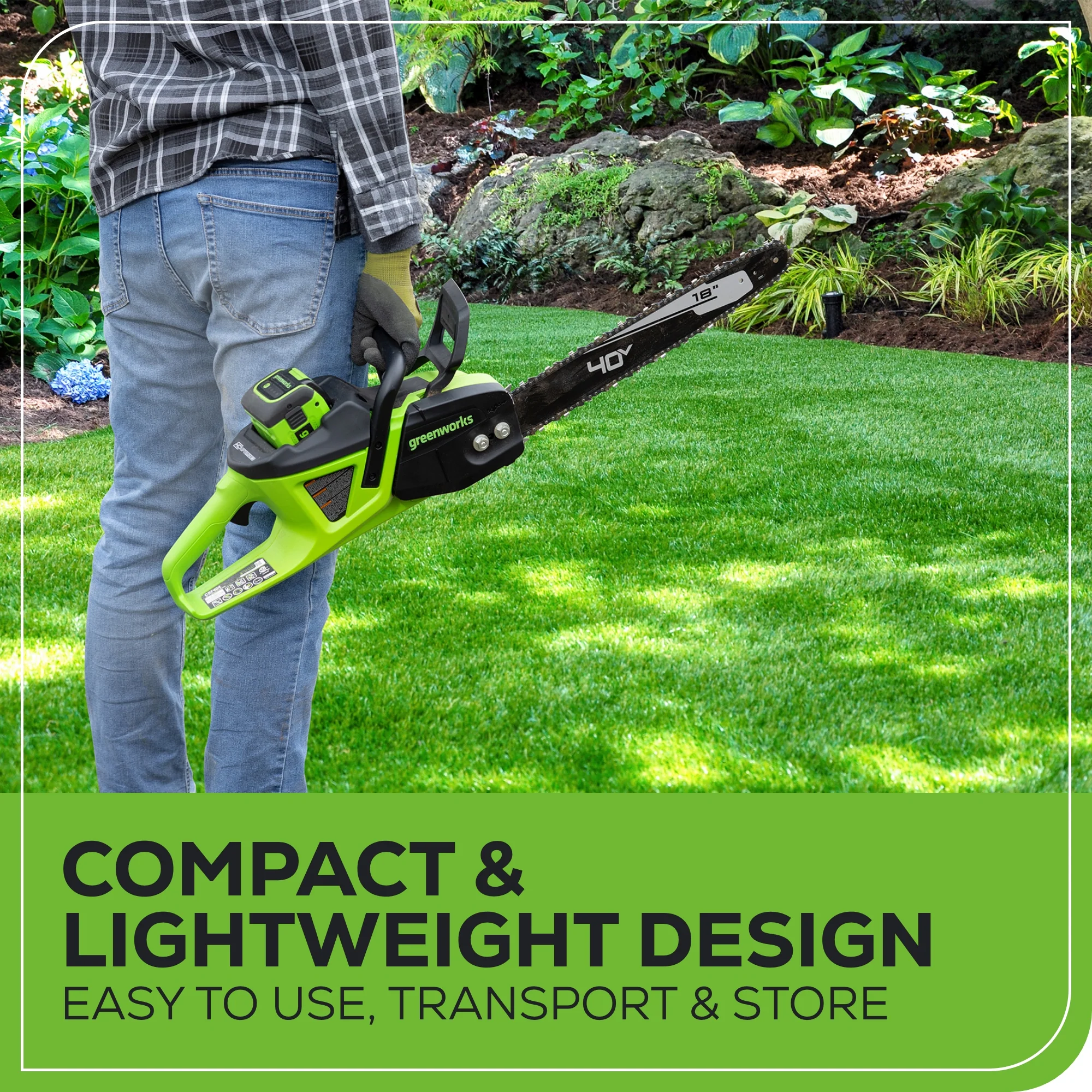 40V 18" Cordless Battery BL Chainsaw (Tool Only) - Image 5