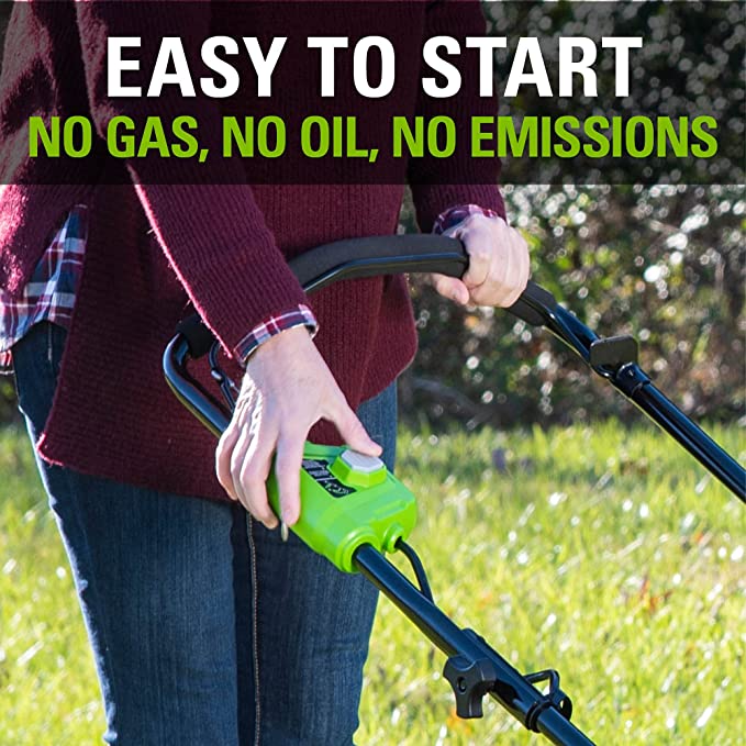 40V 21" Cordless Battery Brushless Push Lawn Mower: 5.0 Ah USB Battery and Charger, LM2104 - Image 6