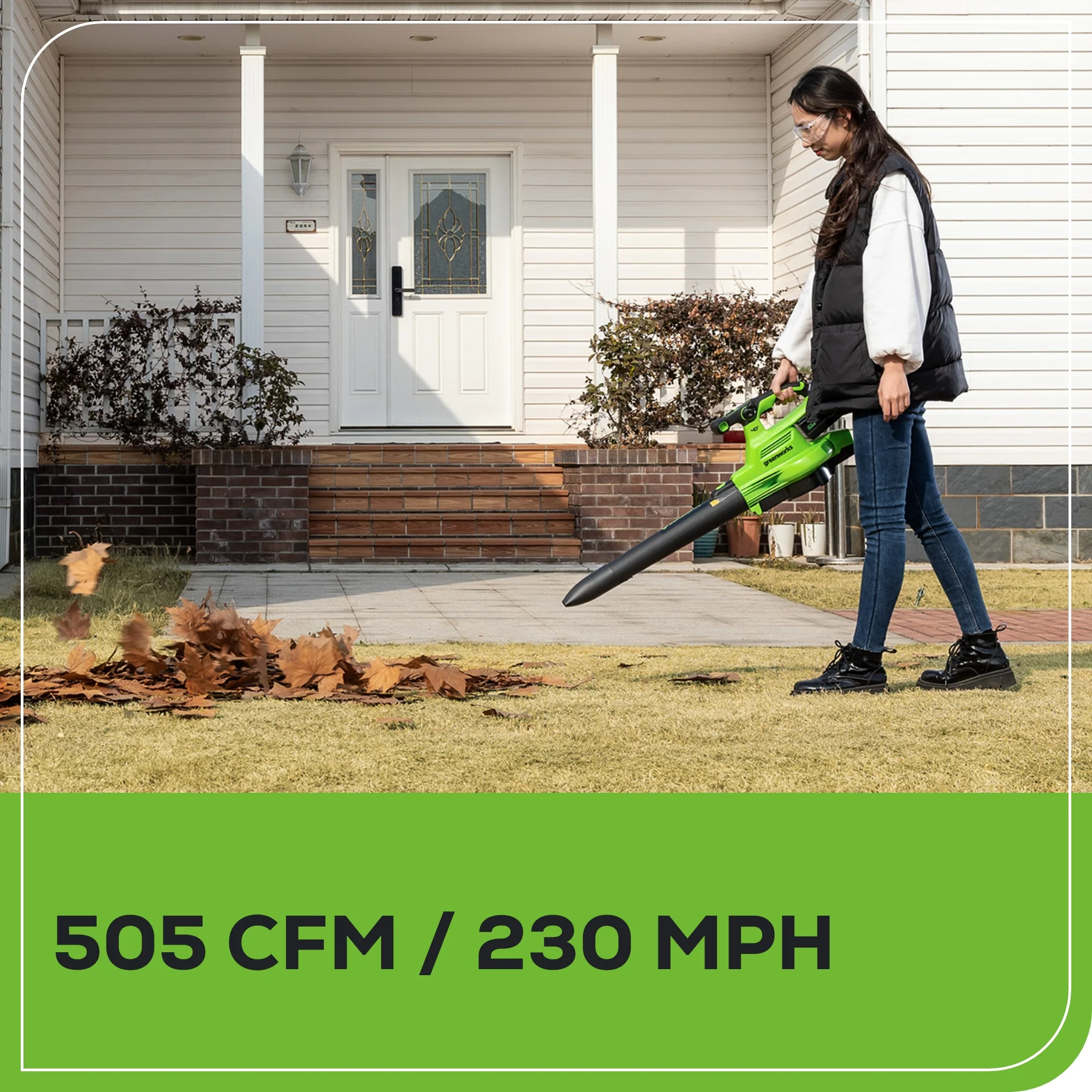 40V 505 CFM Cordless Battery Leaf Blower/Vacuum: 5.0 Ah Battery and Charger - Image 6
