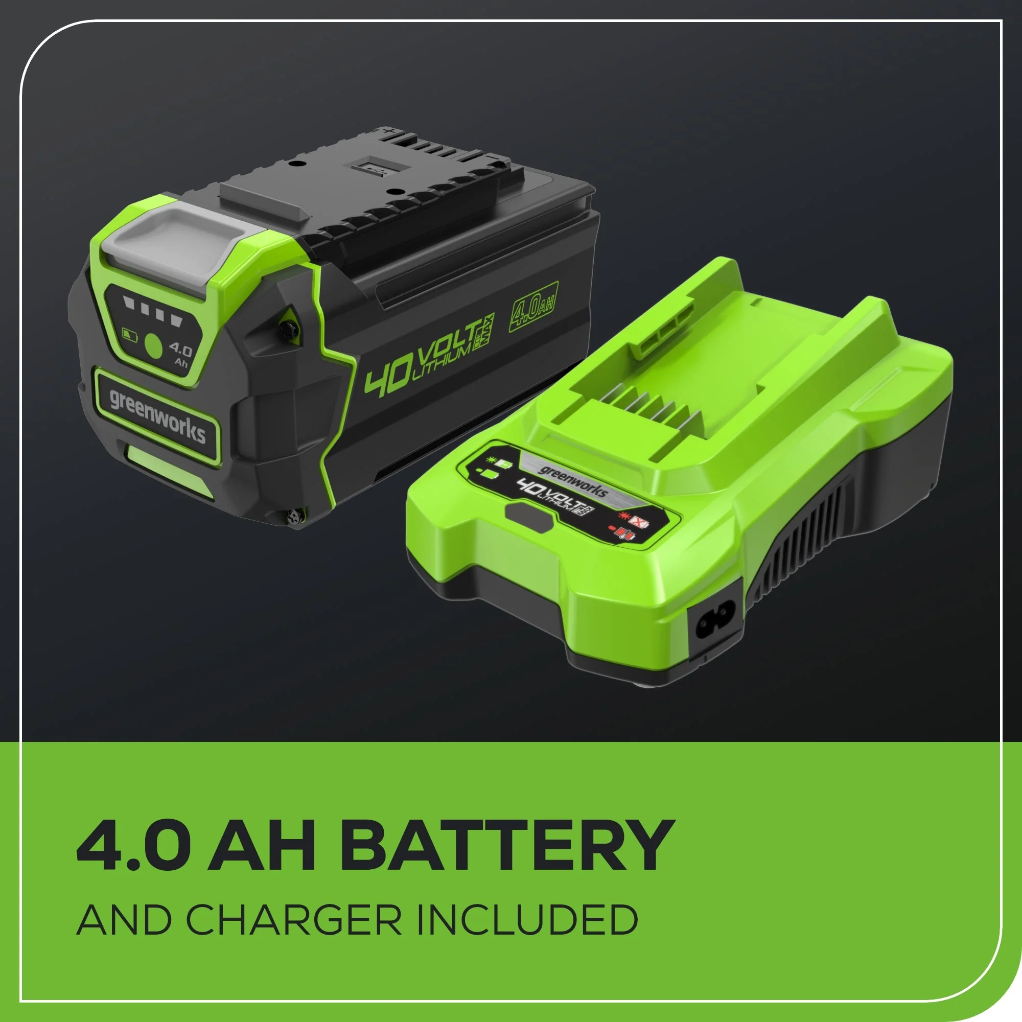 40V 8" Cordless Battery Edger and 12" String Trimmer Combo Kit w 4.0 Ah Battery and Charger - Image 10
