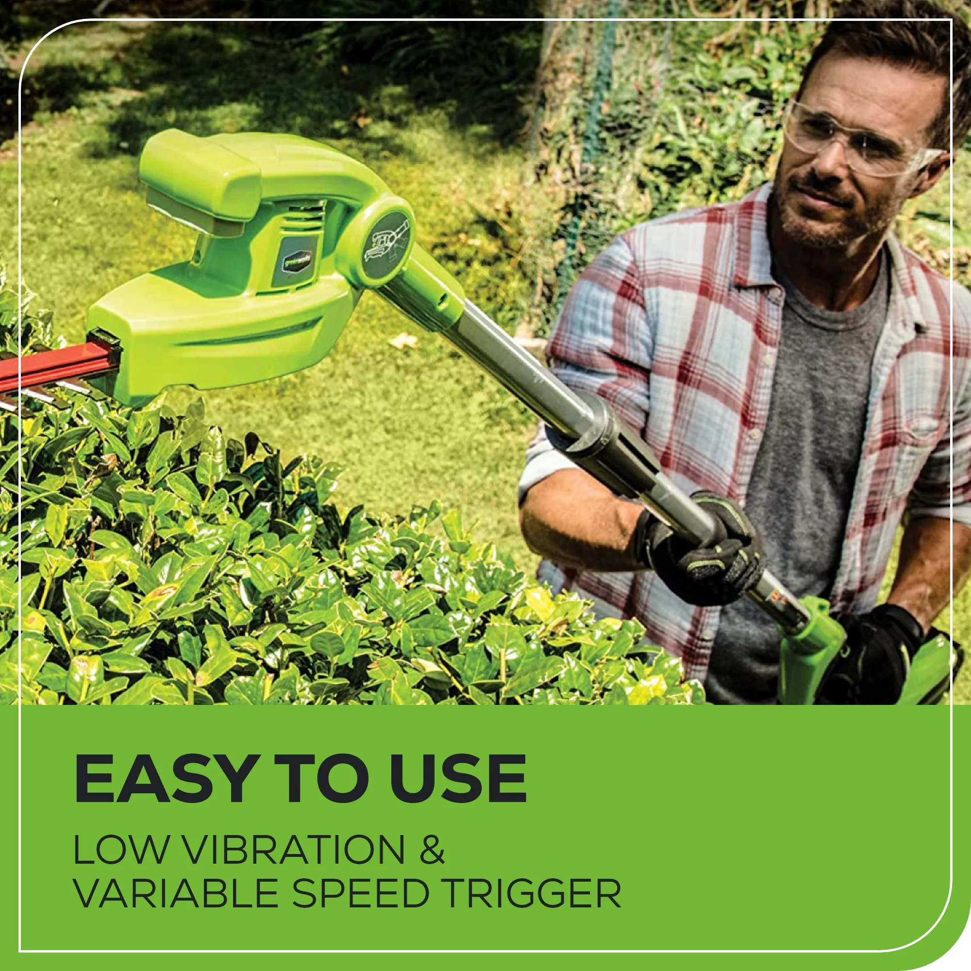 40V 8" Cordless Battery Pole Saw and Hedge Trimmer Attachment: 2.0 Ah Battery and Charger - Image 7