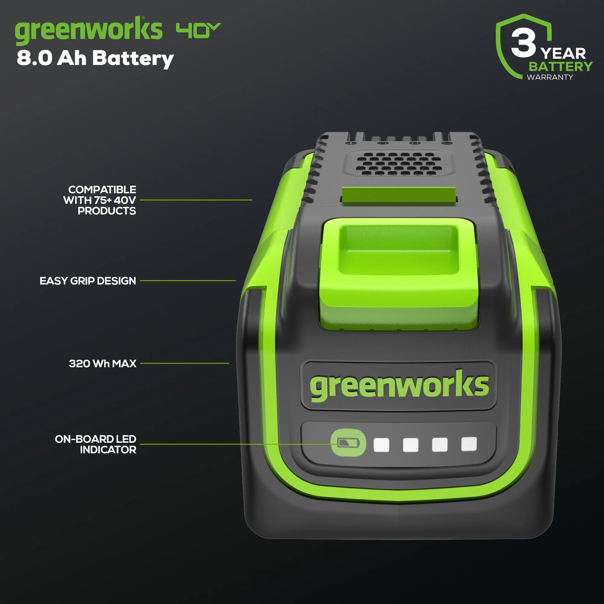 40V 8.0 Ah High Power Battery - Image 2