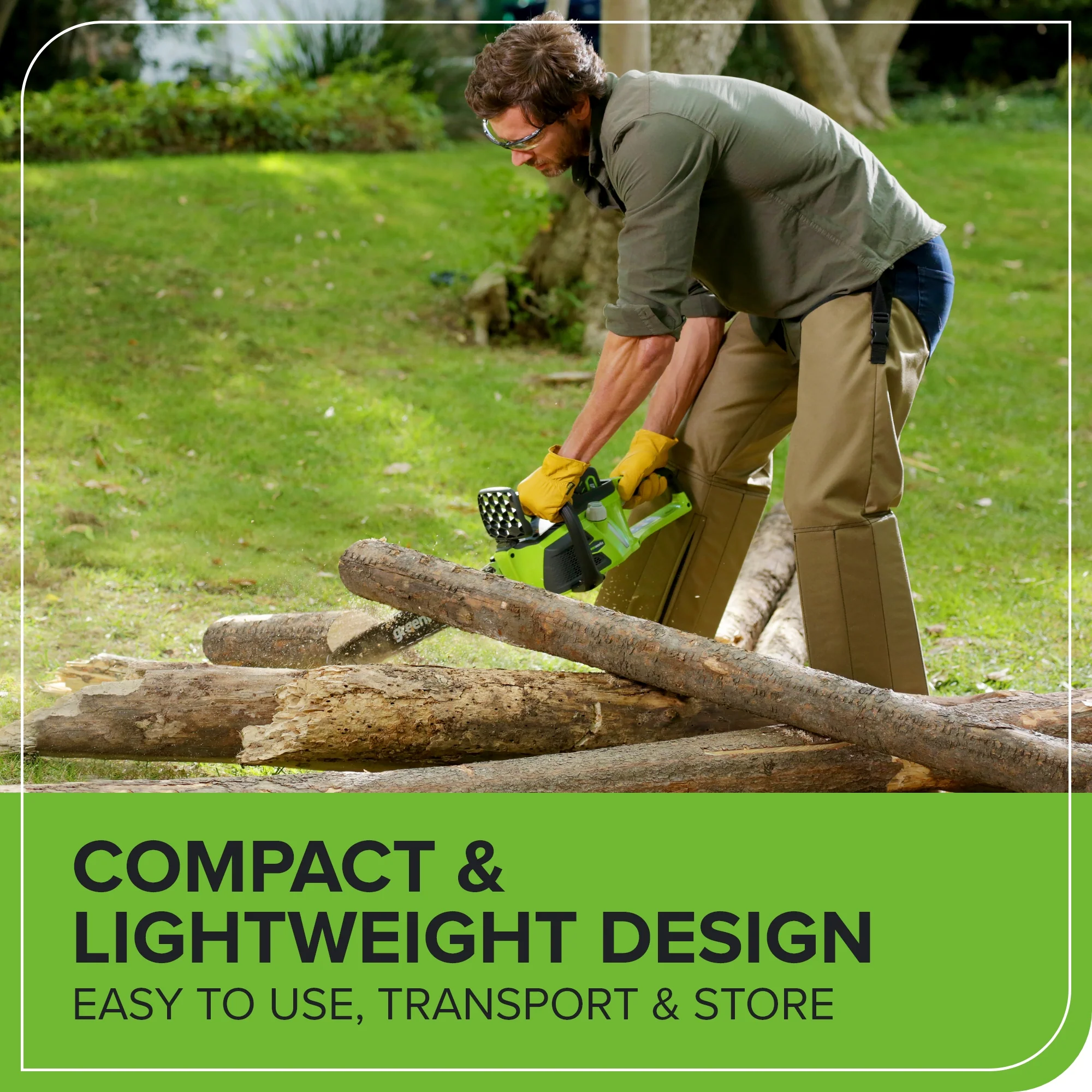 40V 16" Brushless Cordless Chainsaw w/ 4.0Ah Battery & Charger - Image 6