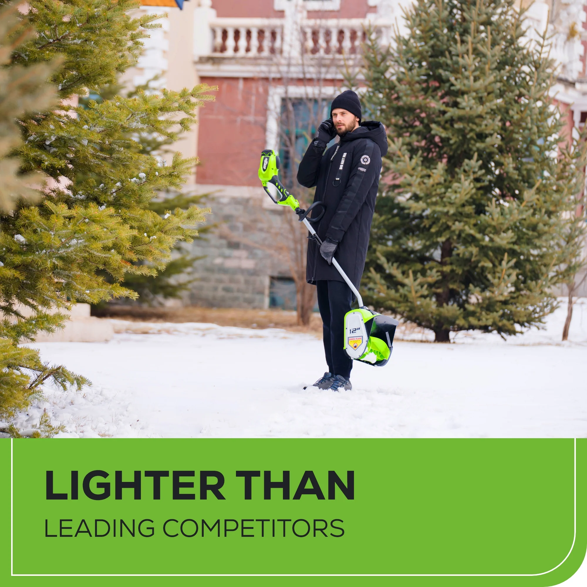 40V 12" Cordless Battery Snow Shovel: 4.0 Ah Battery and Charger - Image 8