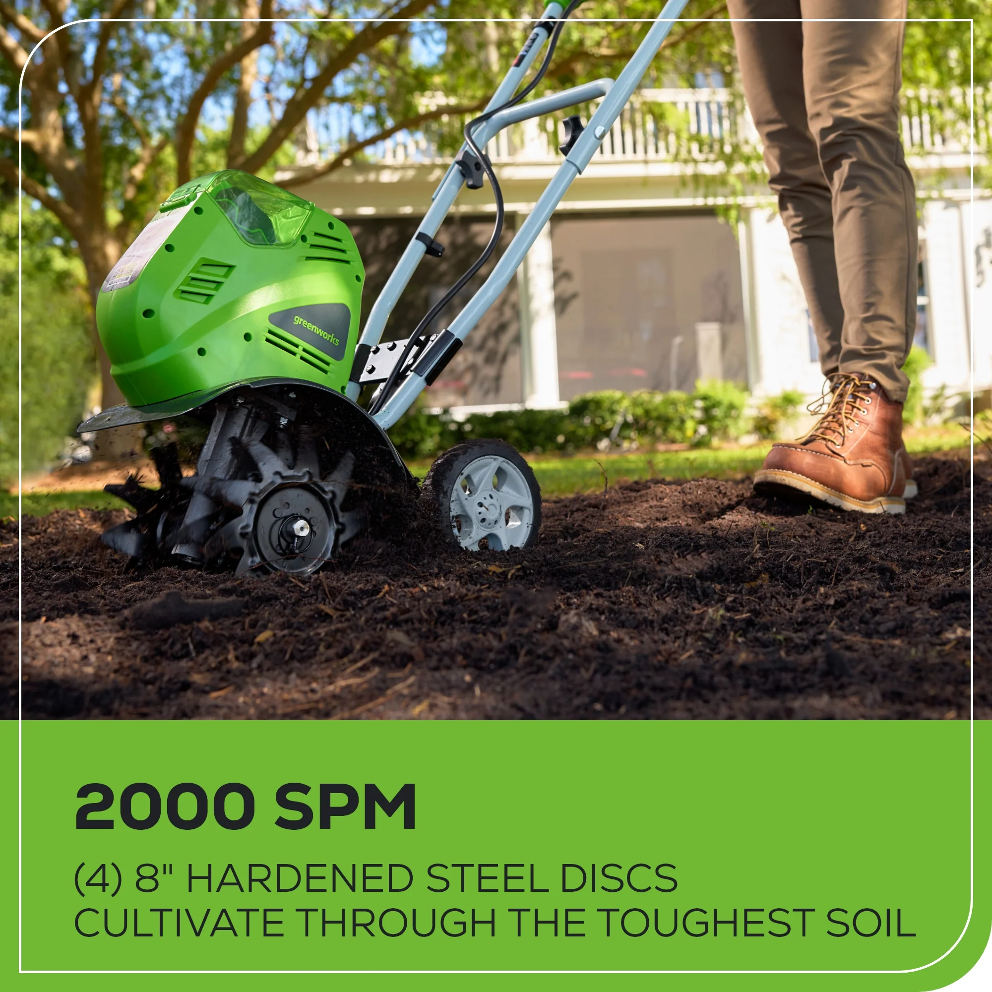 40V 10" Cordless Cultivator / Tiller w/ 4.0 Ah Battery & Charger - Image 4