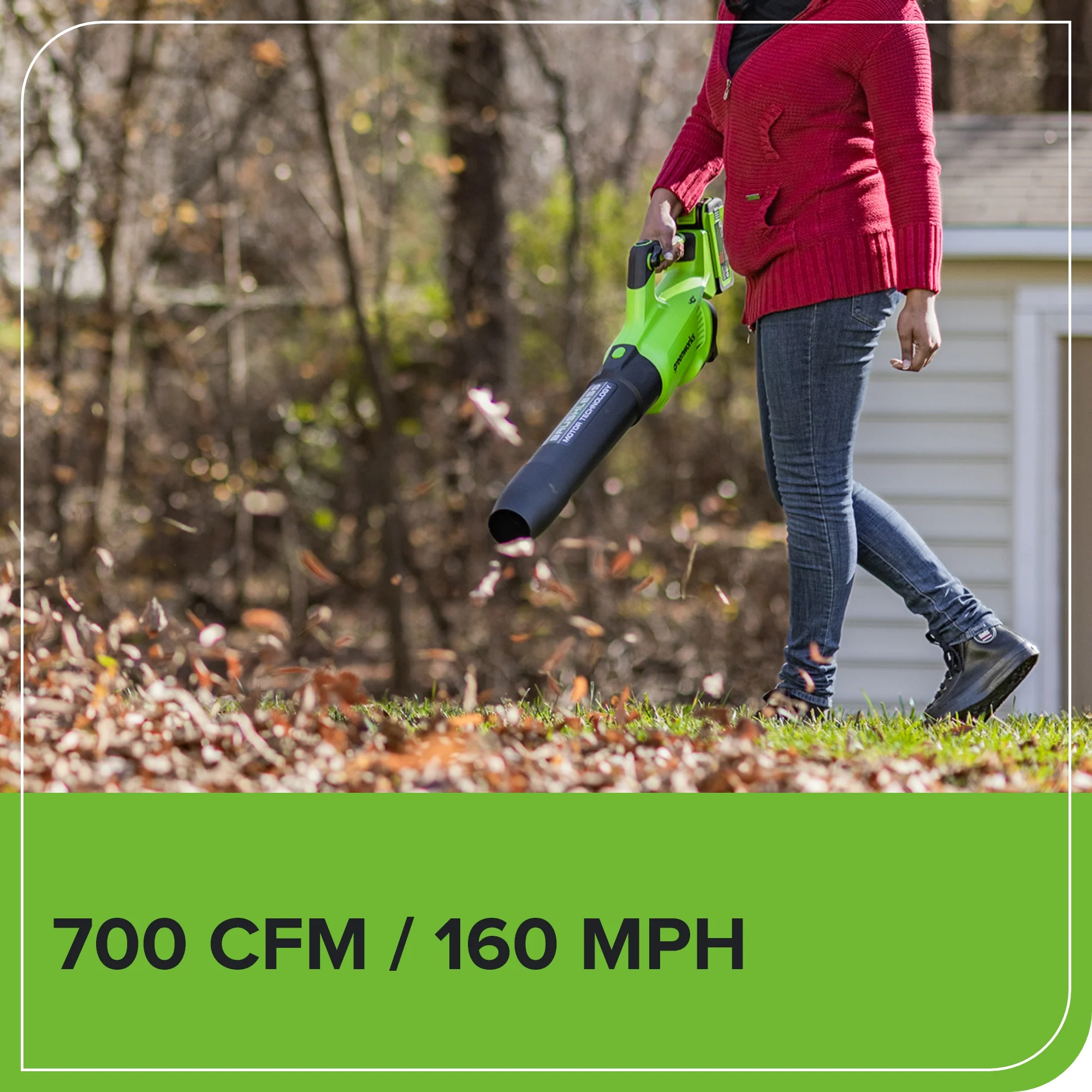 40V Gen 2.5 700 CFM Cordless Battery Brushless Leaf Blower, 8.0 Ah Battery and Charger - Image 8