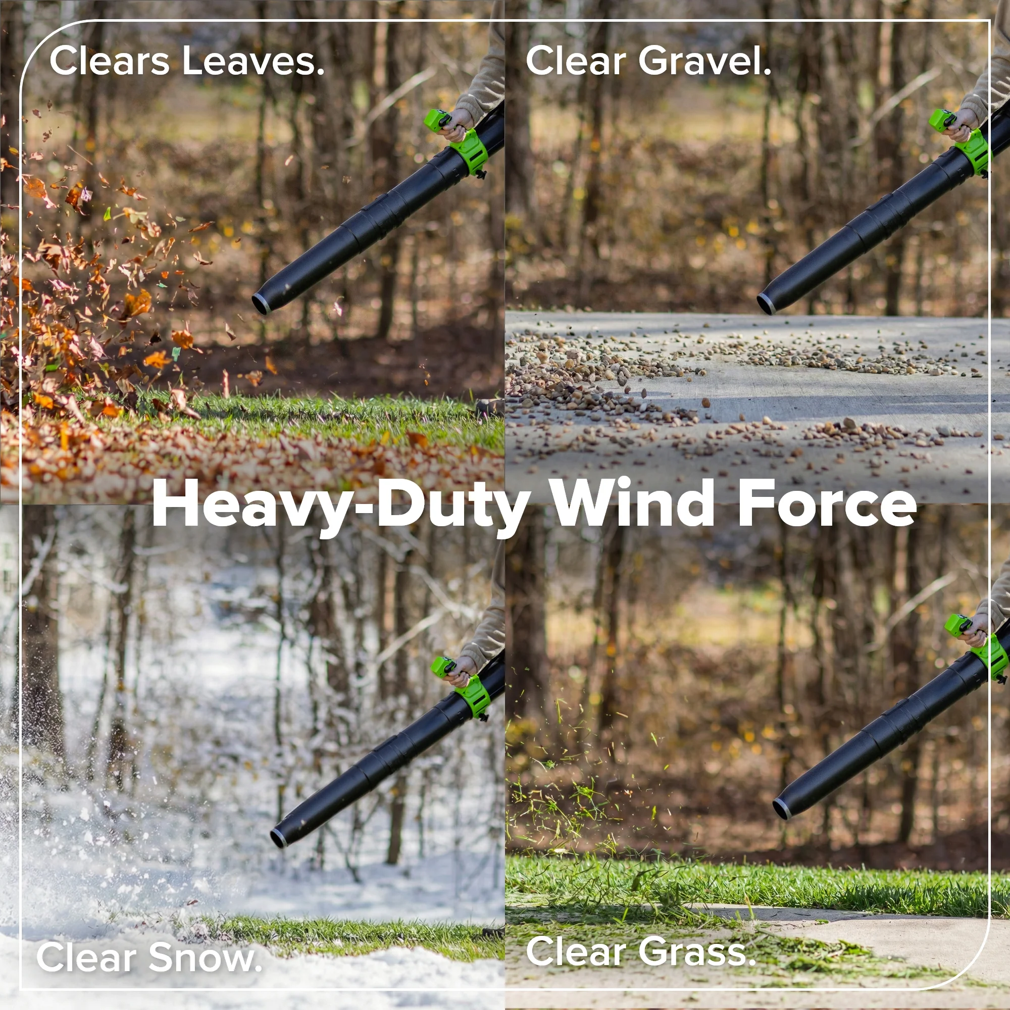 48V (24V x 2) 730 CFM Cordless Battery Dual-Port Backpack Blower: (2) 8.0 Ah Battery, 100W Charger and (2) 3-Ft Cables - Image 7
